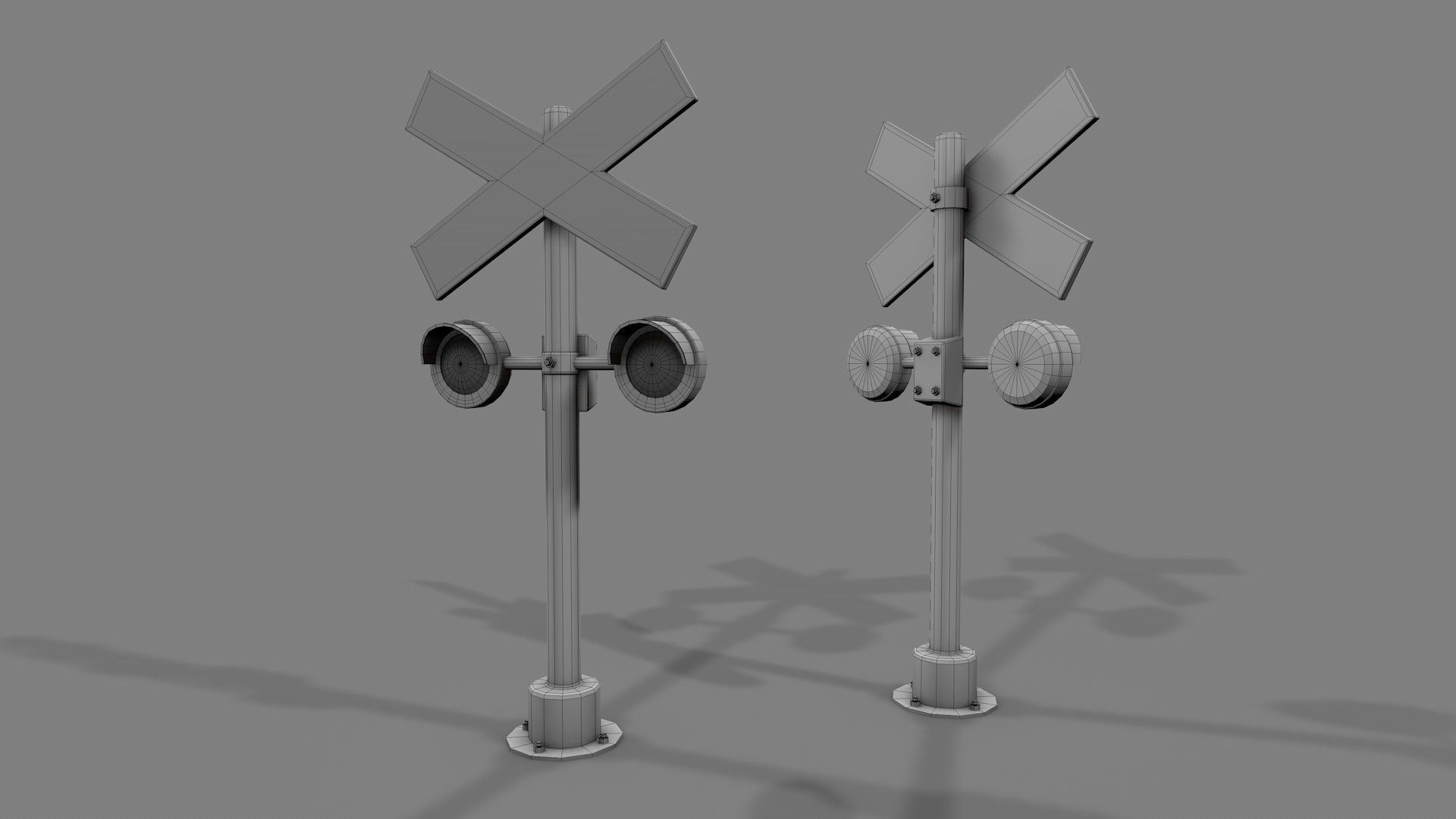 Modular Railway Track PRO Collection 3D model_24