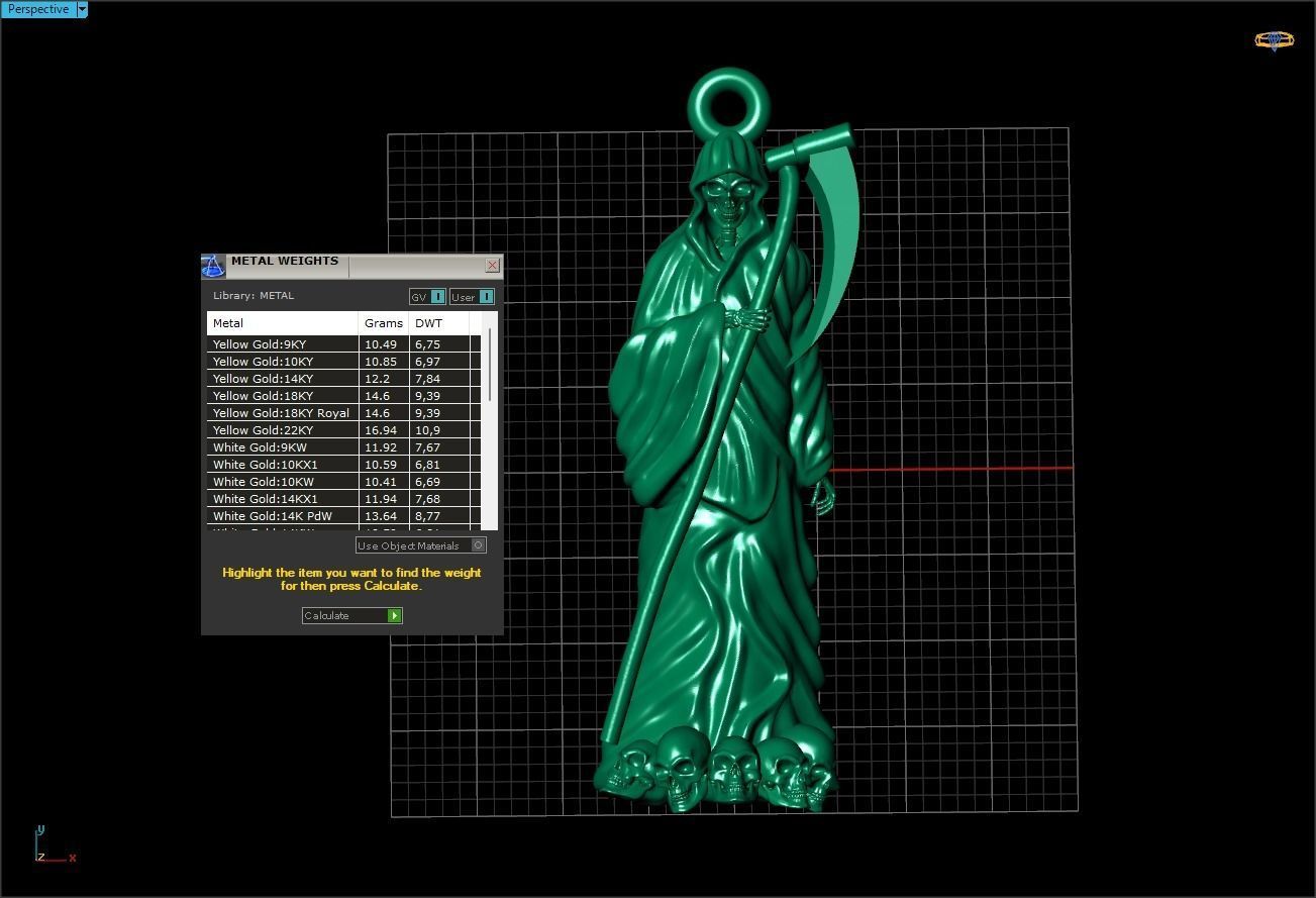 Holy death with skulls 3D print model_4