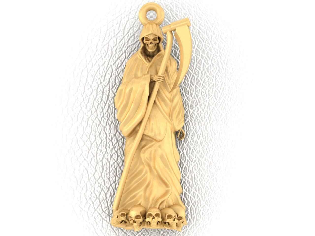 Holy death with skulls 3D print model_1