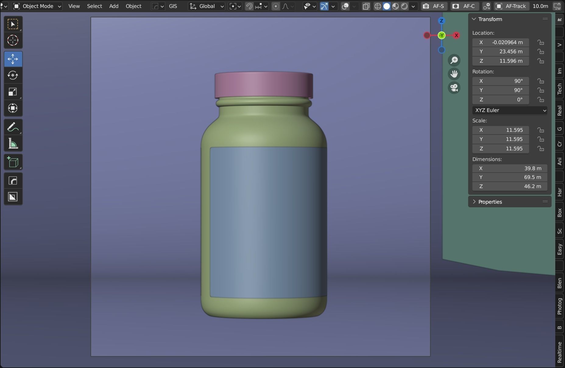 3D MODEL PILL BOTTLE MOCKUP 3D model_3