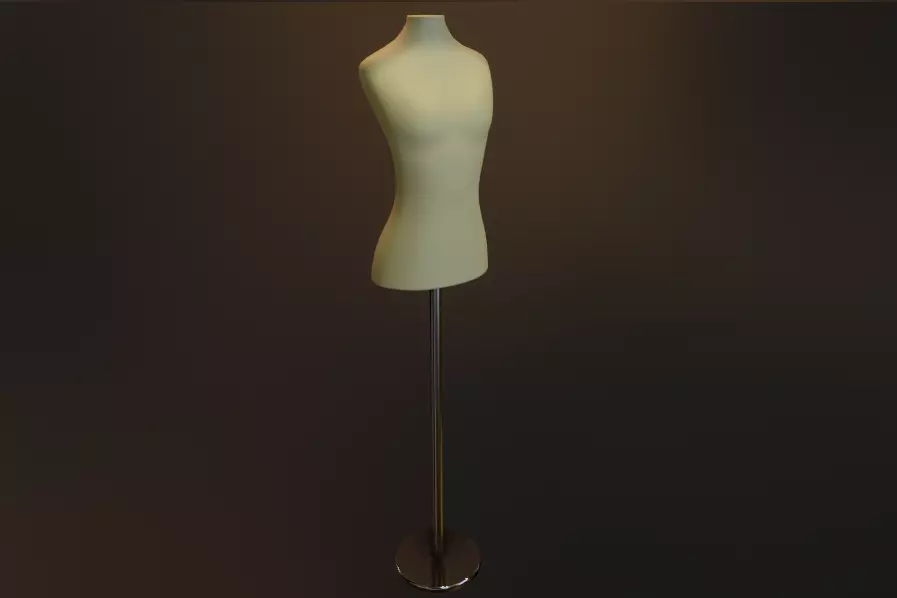 Female Mannequin Low-poly 3D model_0