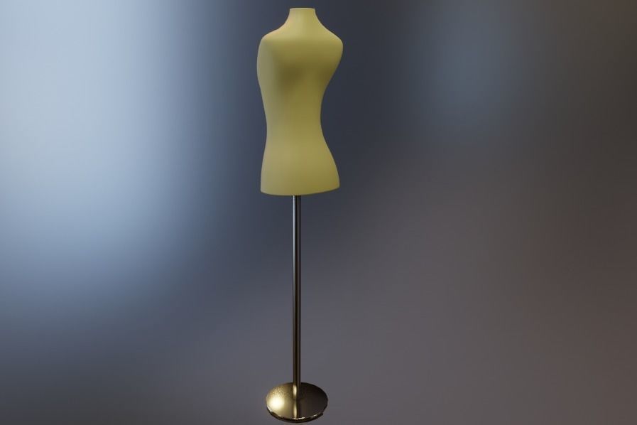 Female Mannequin Low-poly 3D model_1