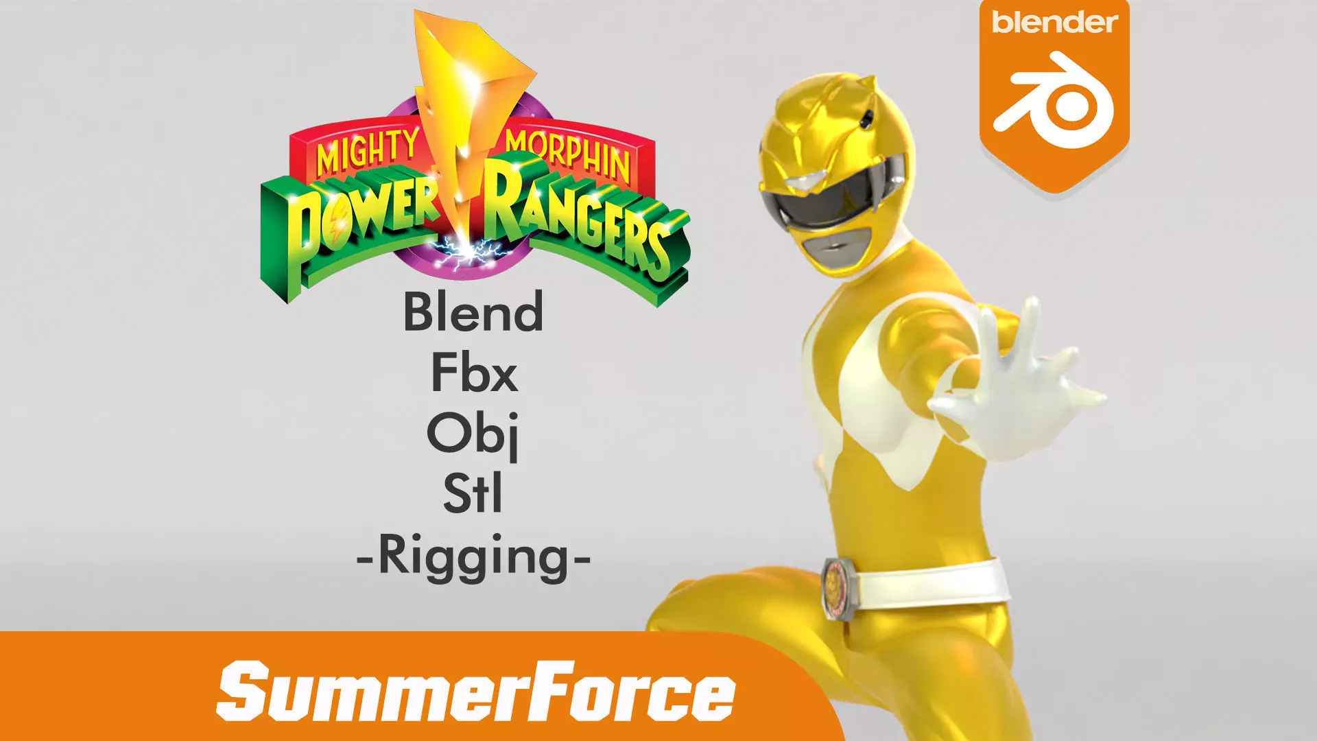 Yellow Ranger - Power Ranger 3D model_0