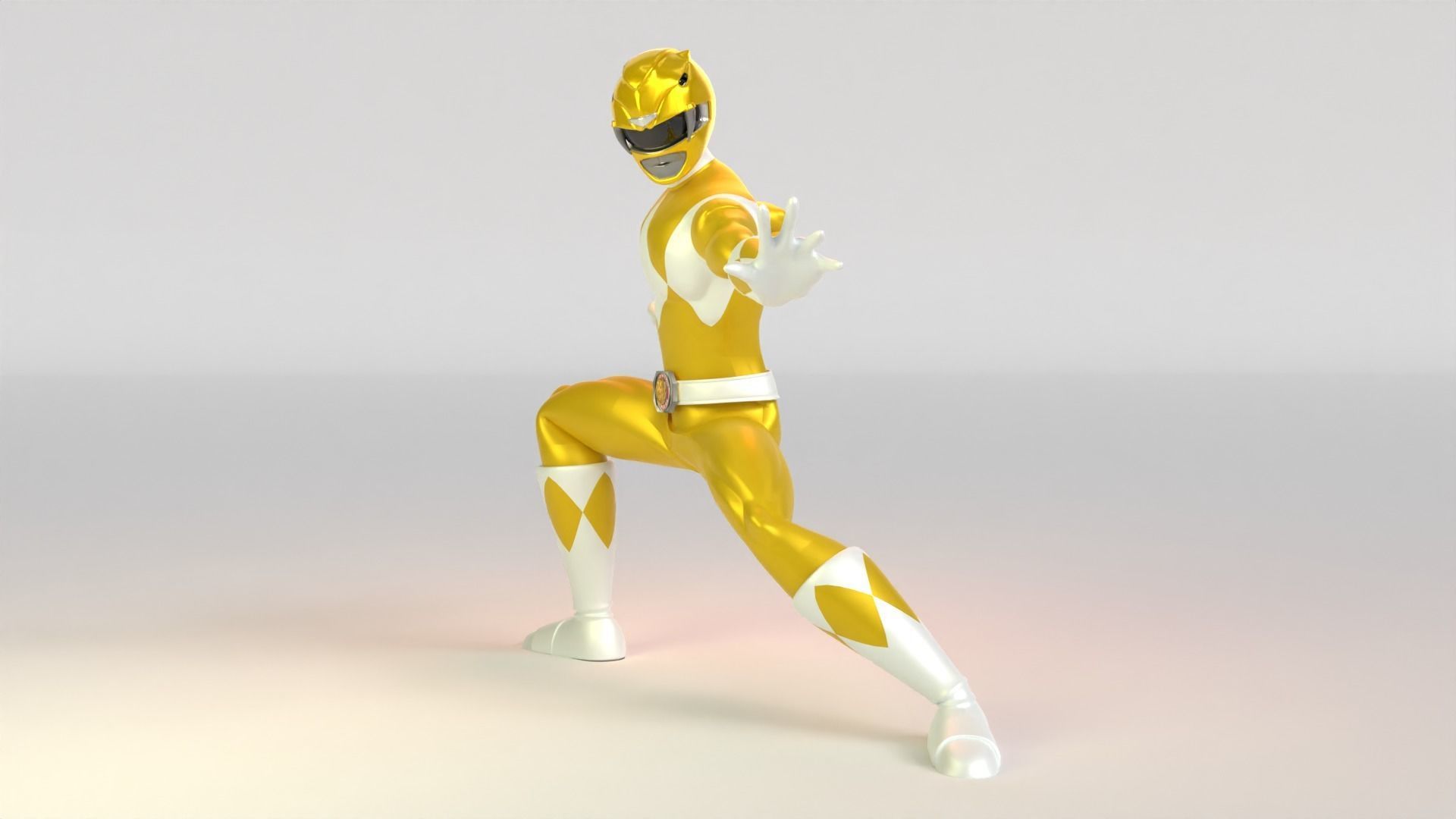 Yellow Ranger - Power Ranger 3D model_1