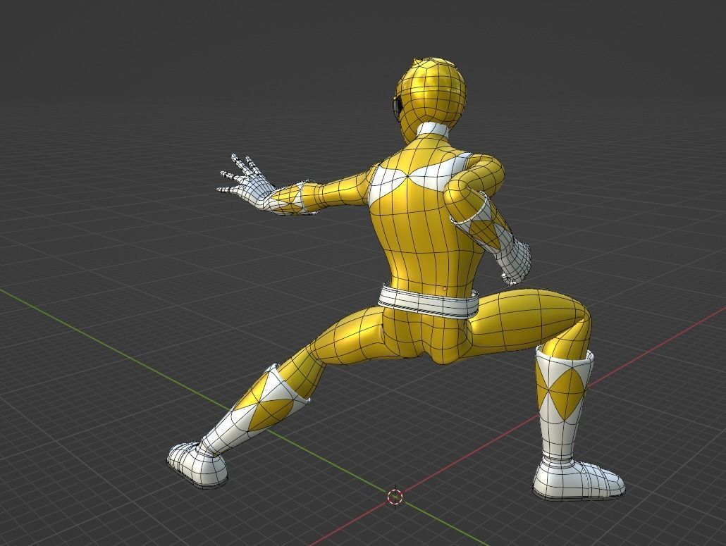 Yellow Ranger - Power Ranger 3D model_4