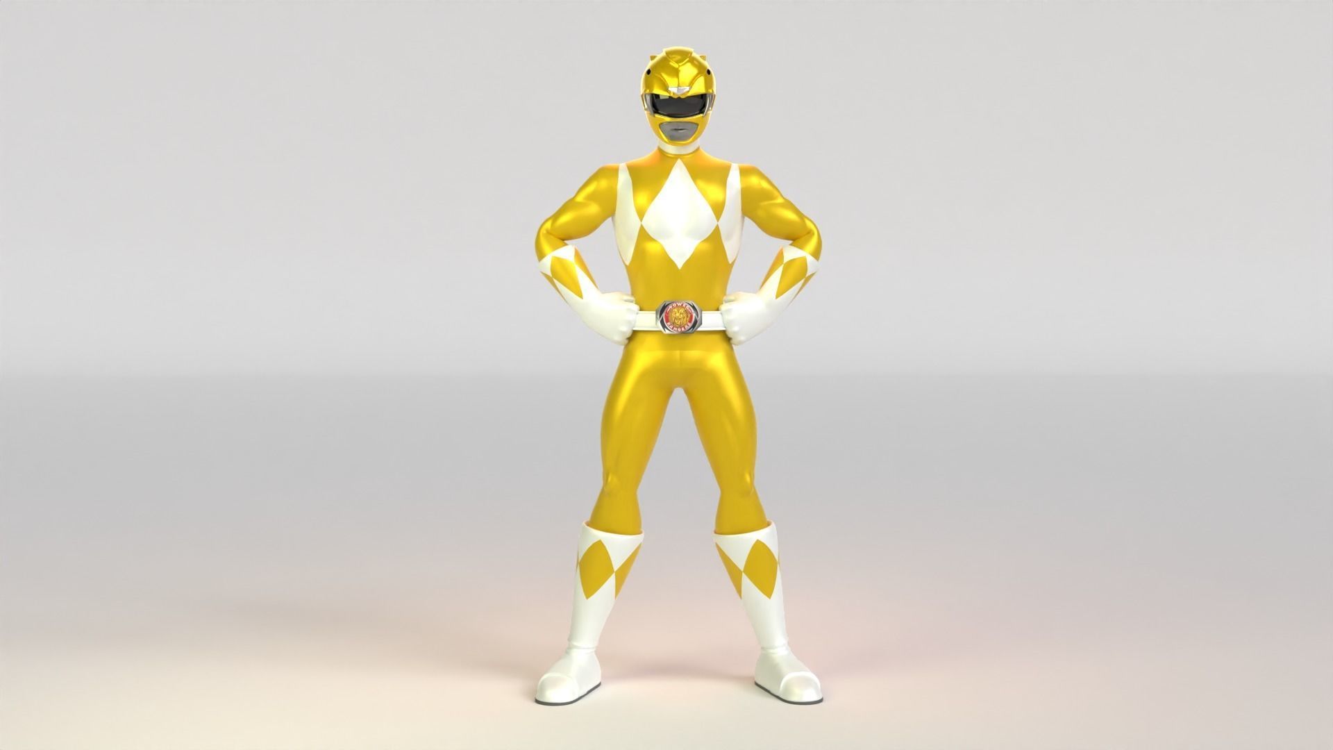 Yellow Ranger - Power Ranger 3D model_2