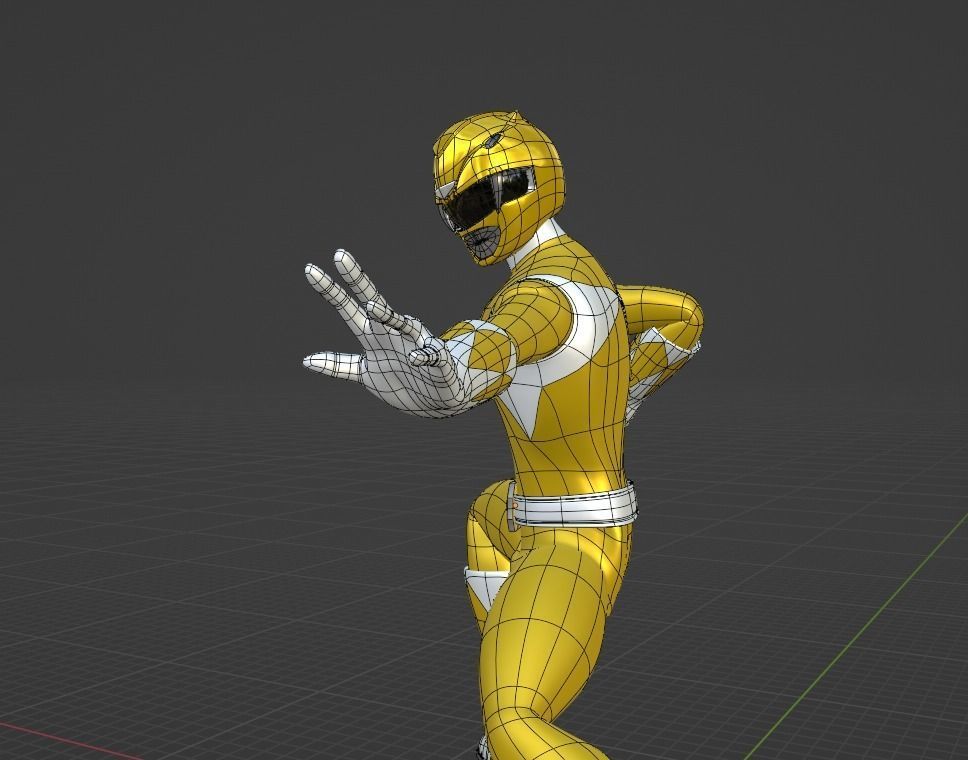 Yellow Ranger - Power Ranger 3D model_6