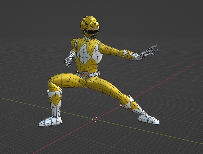 Yellow Ranger - Power Ranger 3D model_7