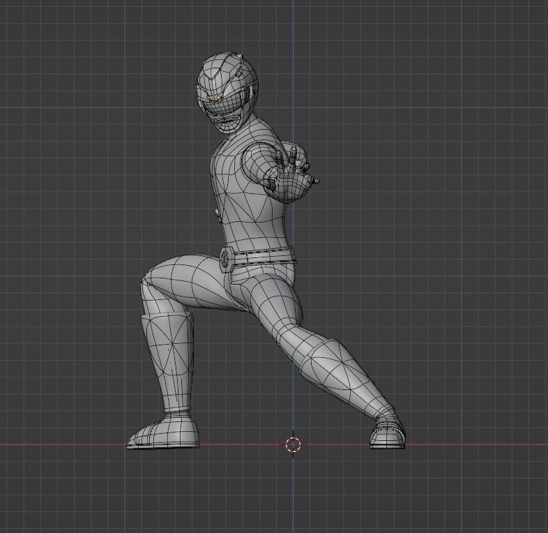 Yellow Ranger - Power Ranger 3D model_8