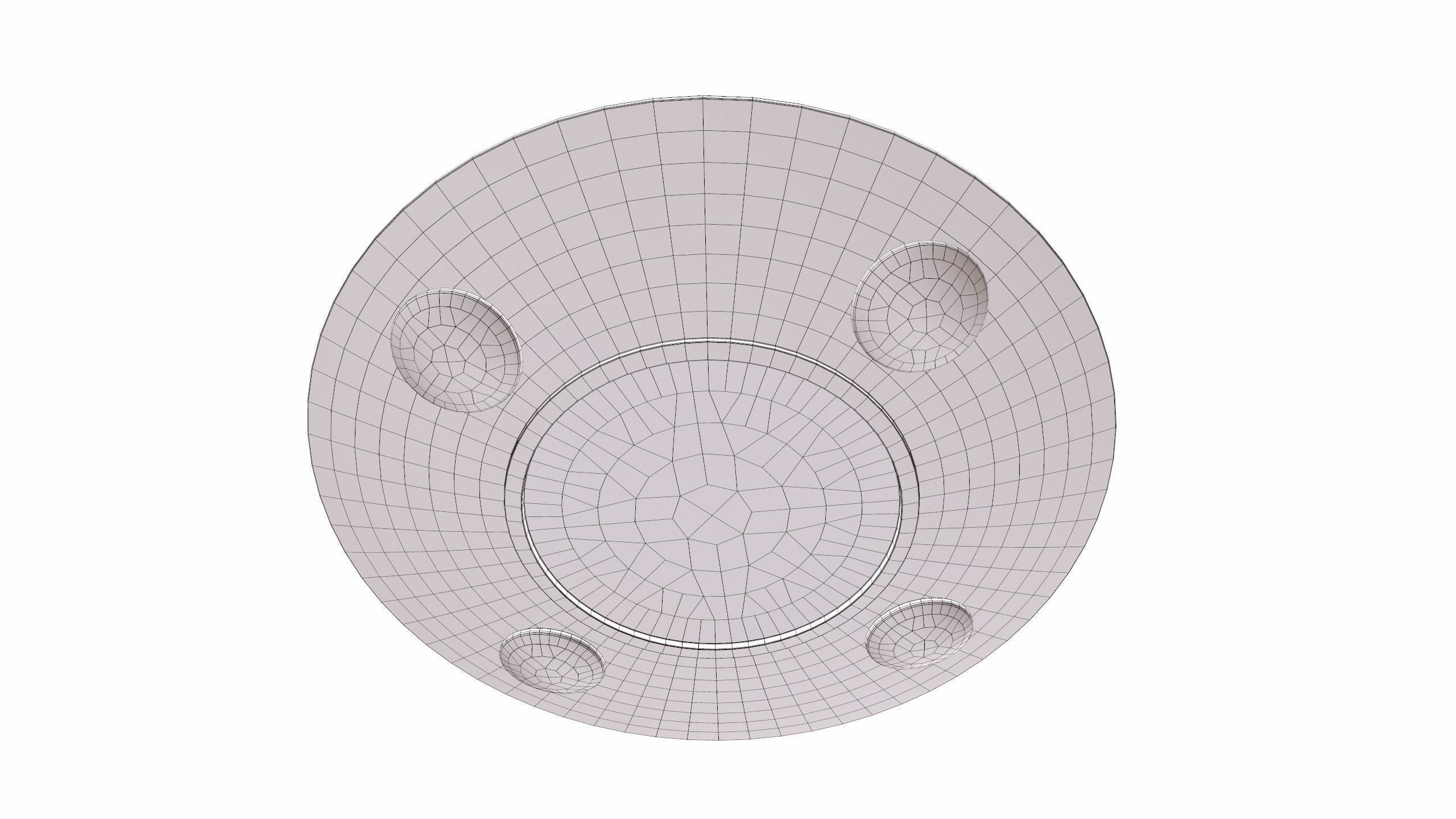 Classic Flying Saucer Low-poly 3D model_15