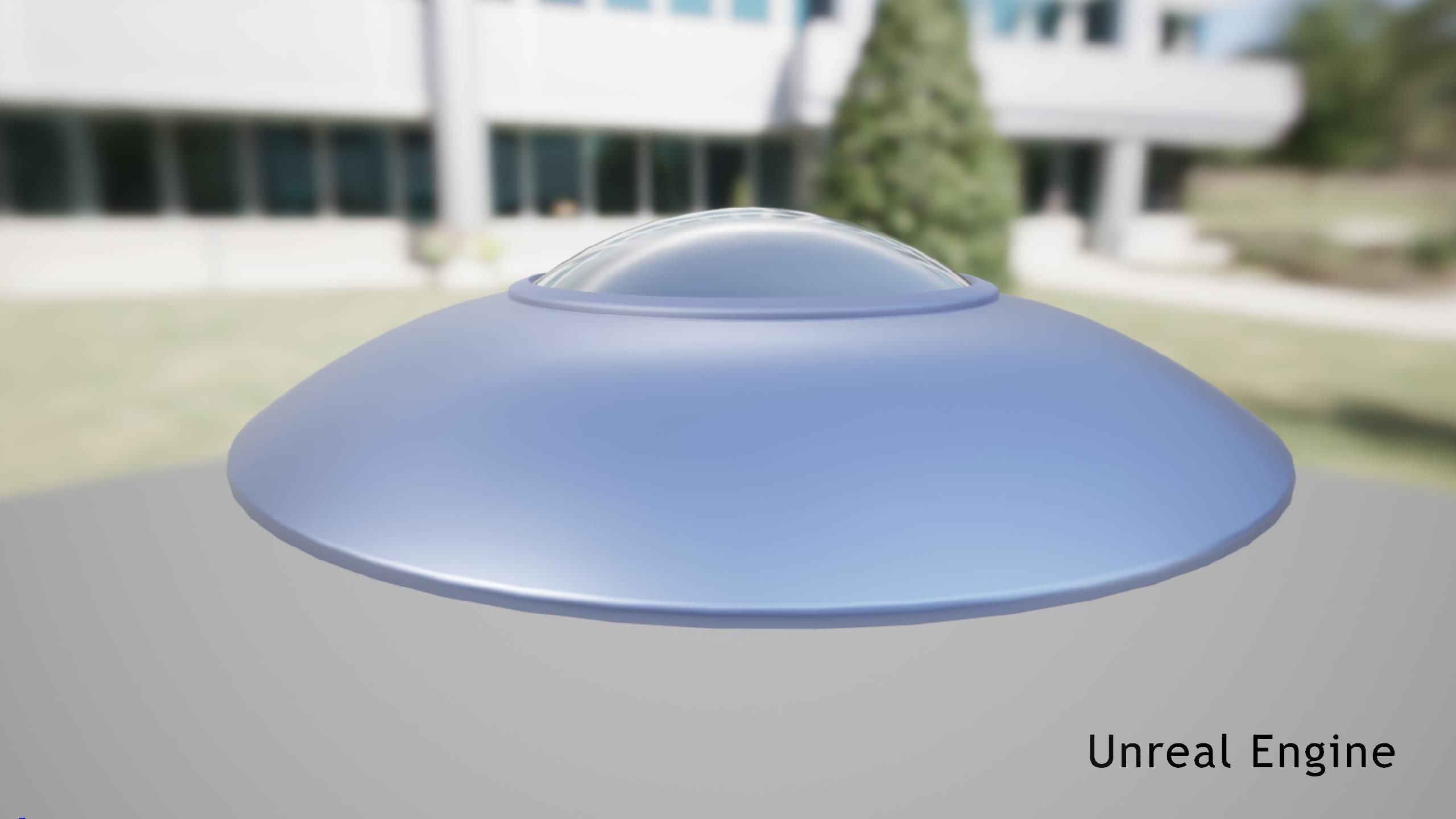 Classic Flying Saucer Low-poly 3D model_6