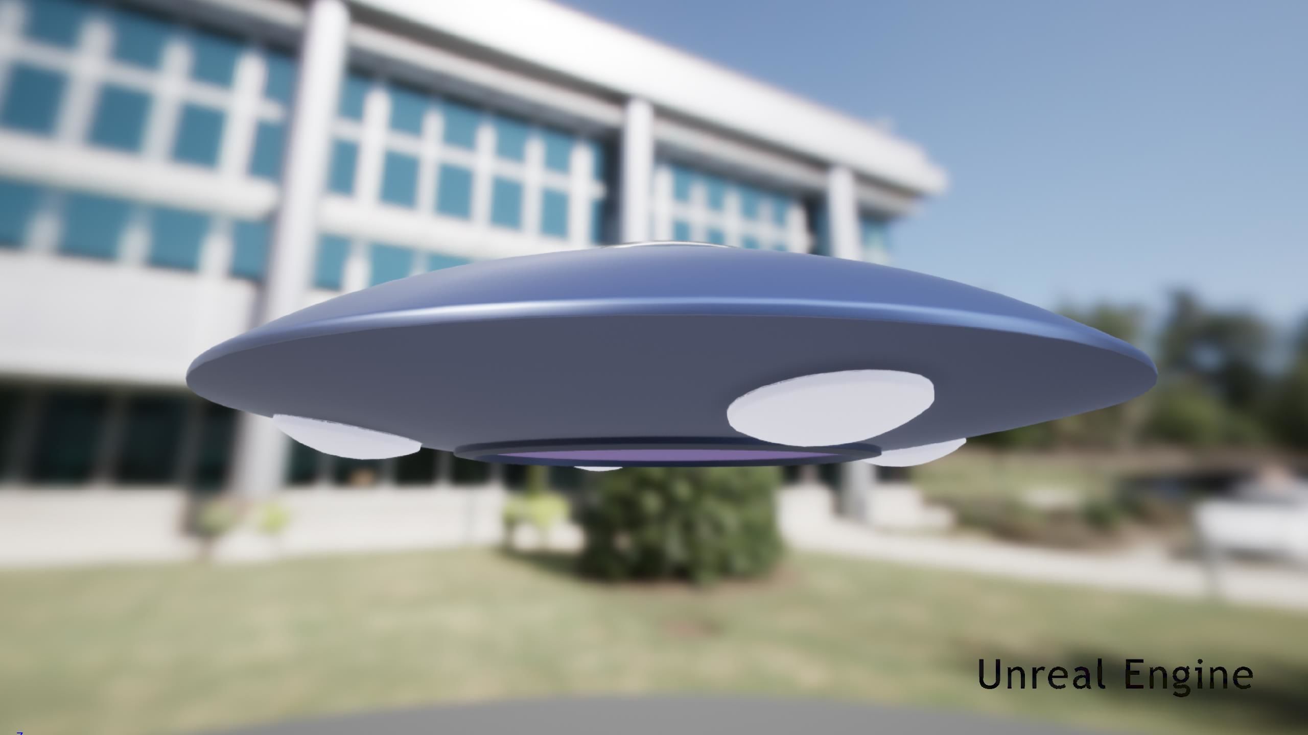 Classic Flying Saucer Low-poly 3D model_7