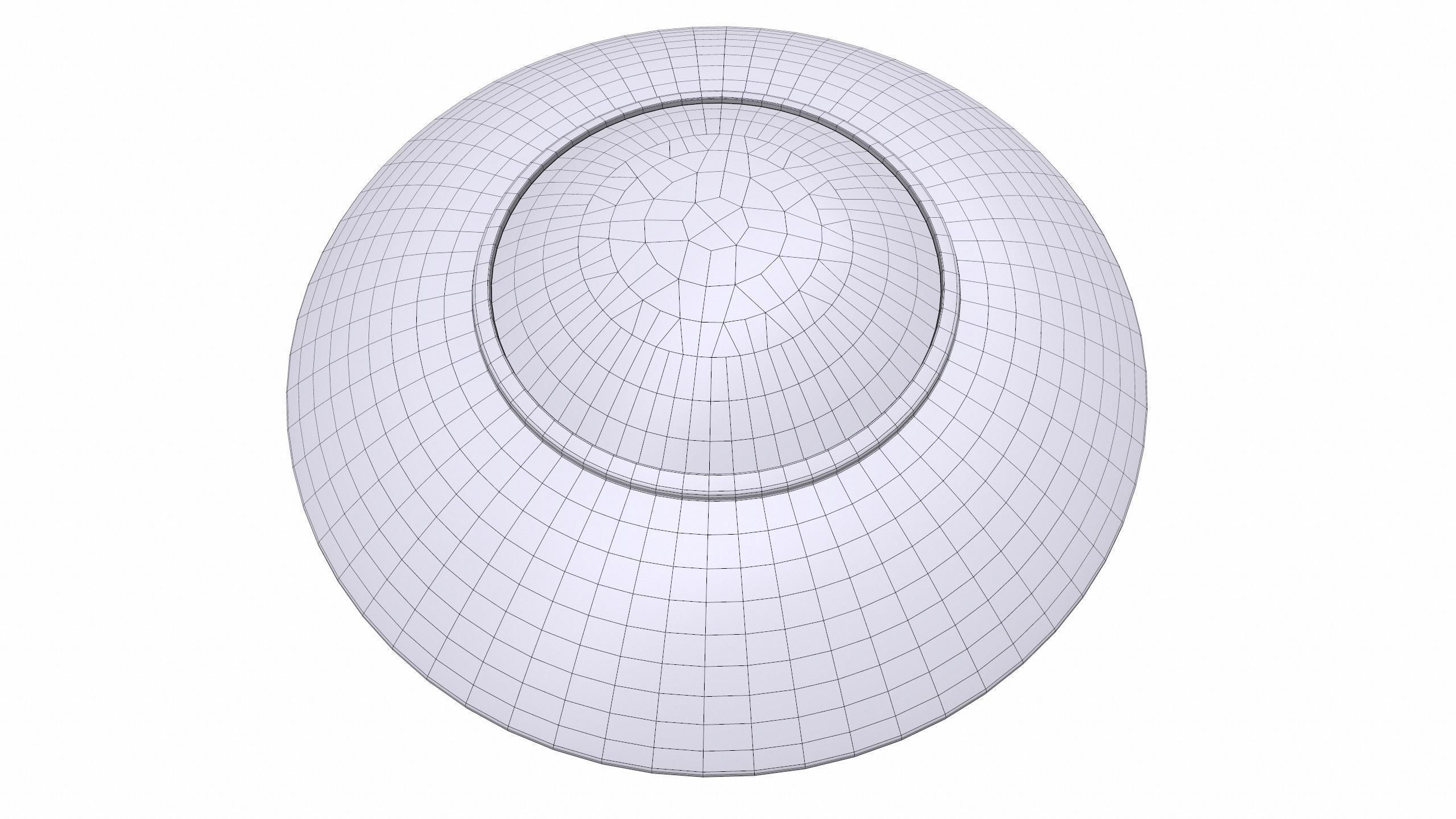 Classic Flying Saucer Low-poly 3D model_16