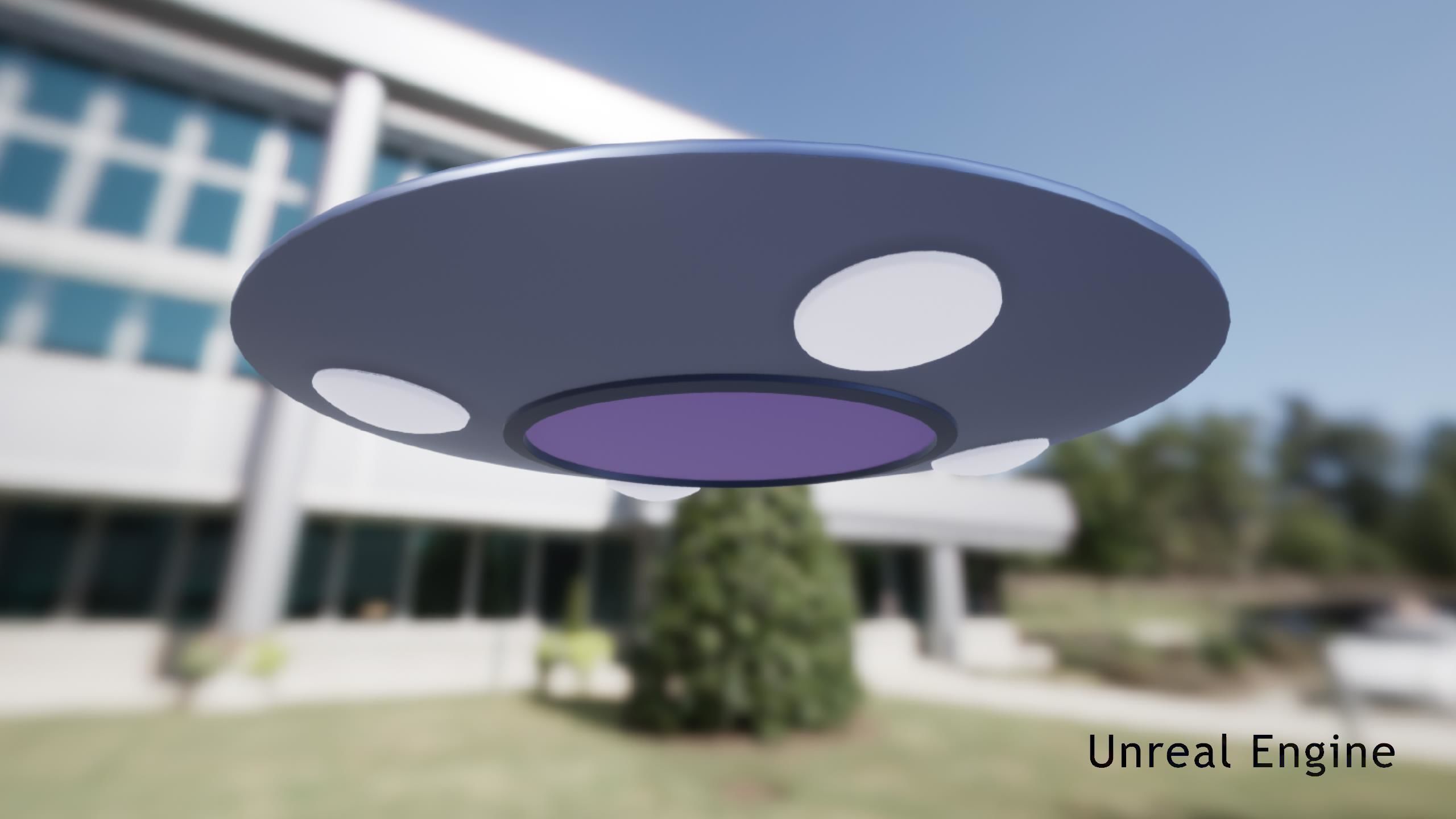 Classic Flying Saucer Low-poly 3D model_5