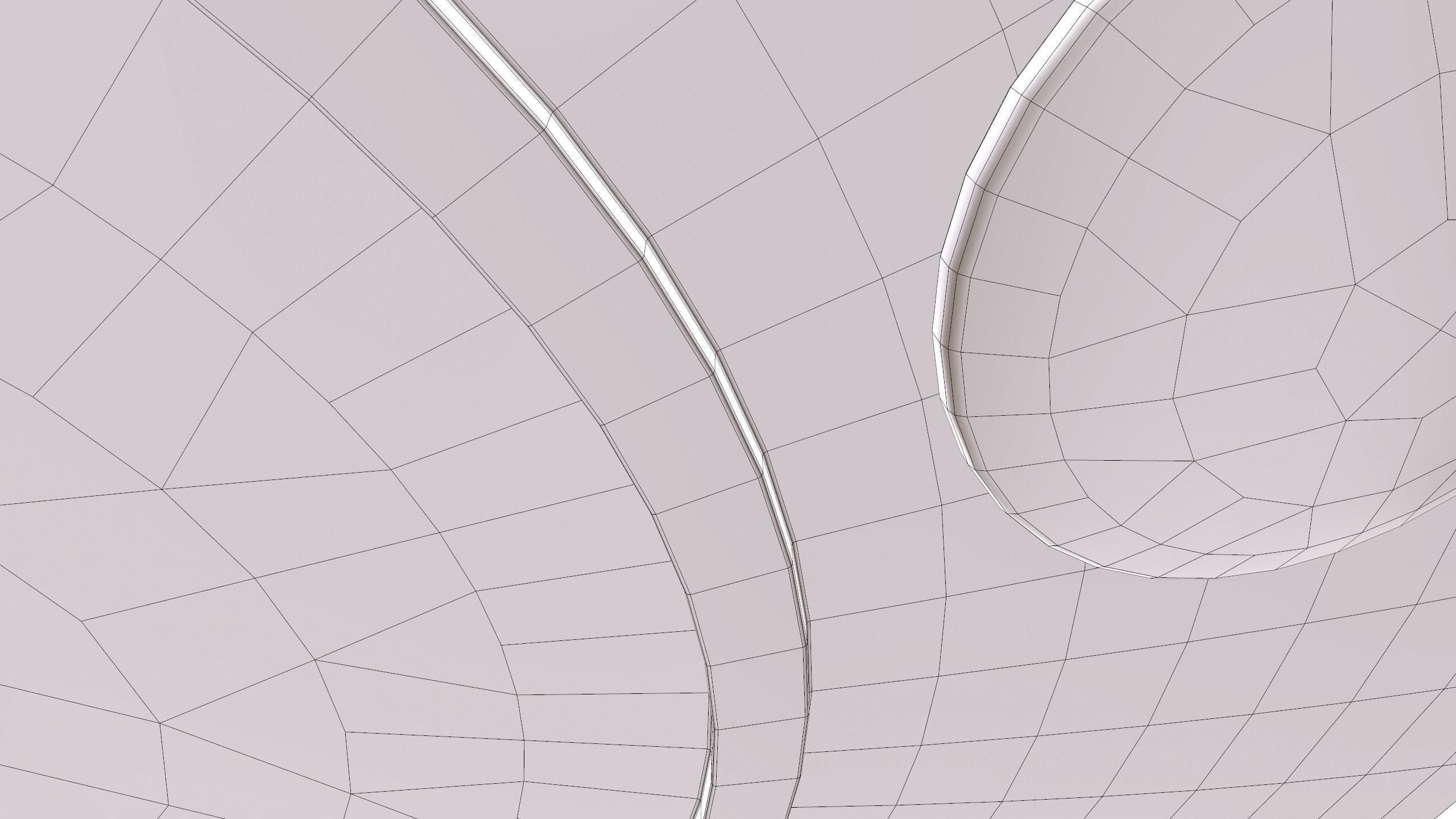 Classic Flying Saucer Low-poly 3D model_18