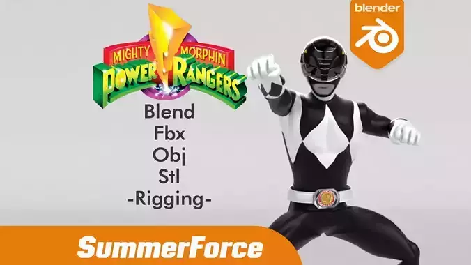 Black Ranger - Power Ranger 3D model