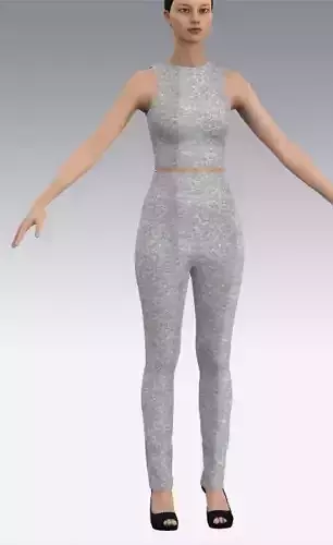 two pieces  blouse and pant  glitter 