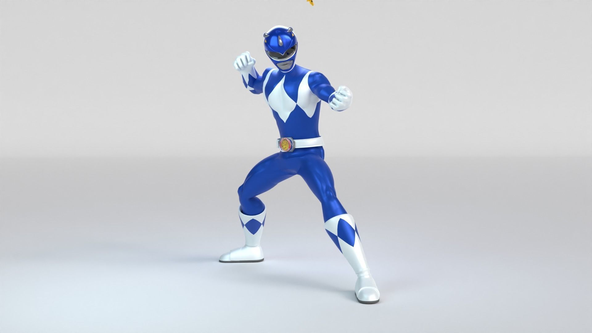 Blue Ranger - Power Ranger 3D model rigged | CGTrader