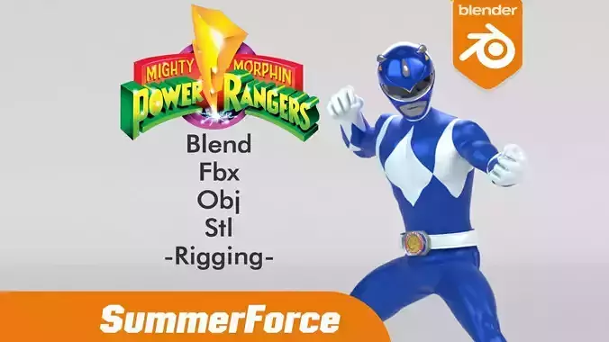 Blue Ranger - Power Ranger 3D model