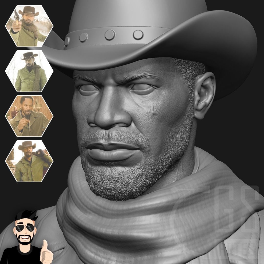 DJANGO UNCHAINED - 3D PRINT 3D print model_4