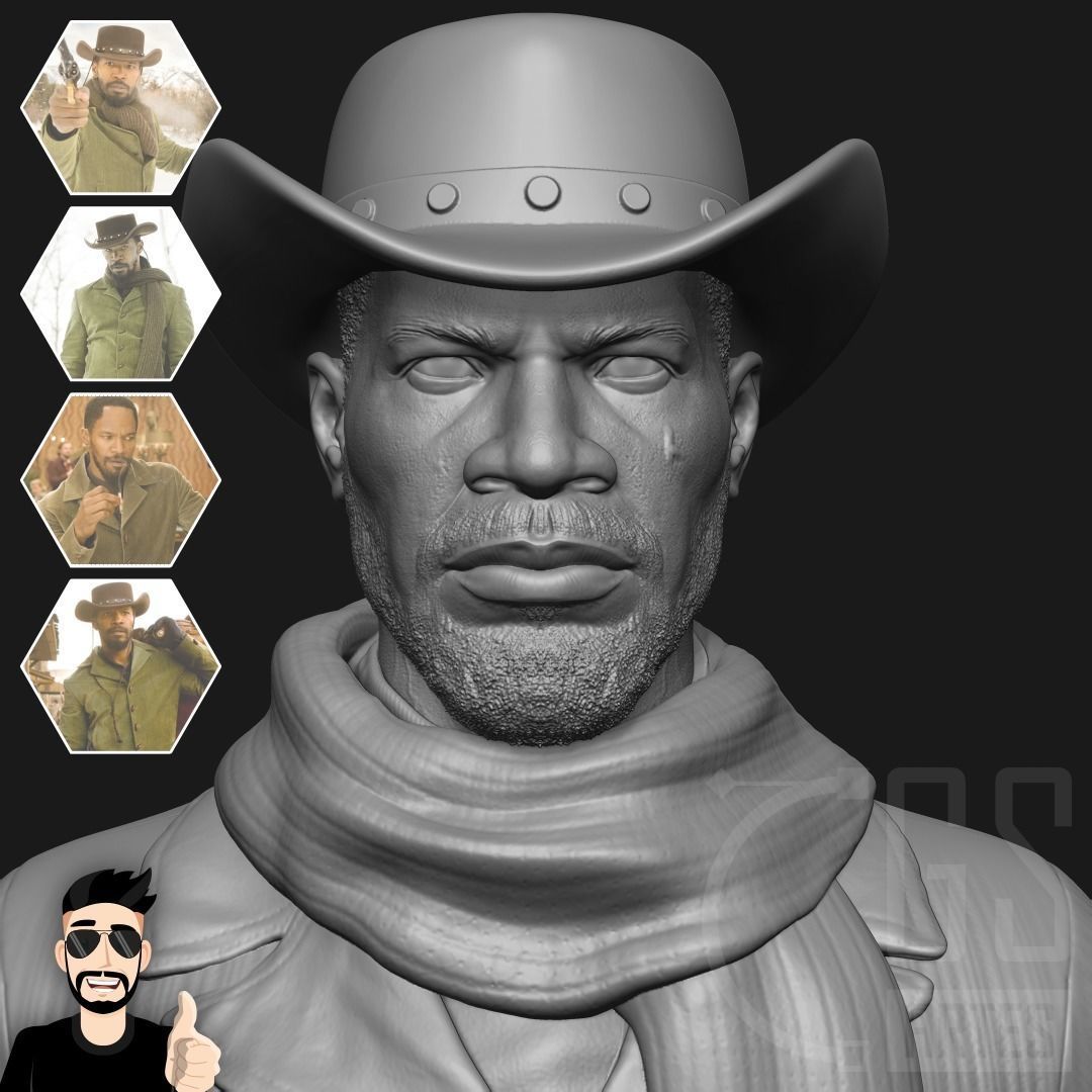DJANGO UNCHAINED - 3D PRINT 3D print model_3