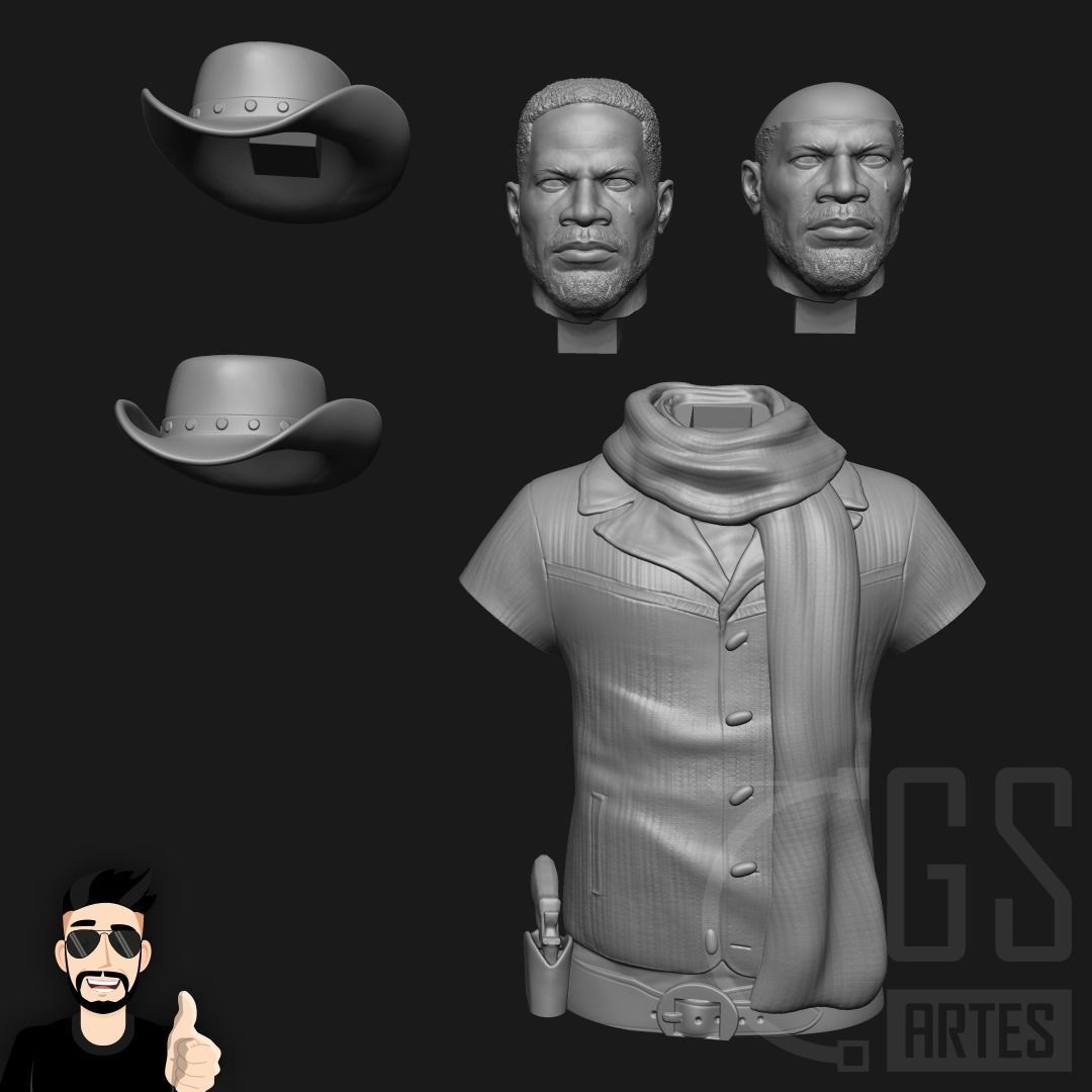 DJANGO UNCHAINED - 3D PRINT 3D print model_7