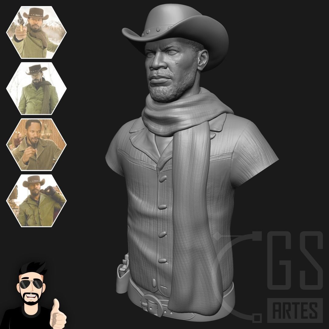 DJANGO UNCHAINED - 3D PRINT 3D print model_11