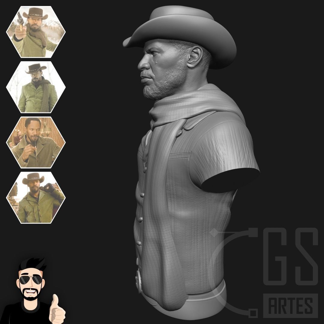 DJANGO UNCHAINED - 3D PRINT 3D print model_12