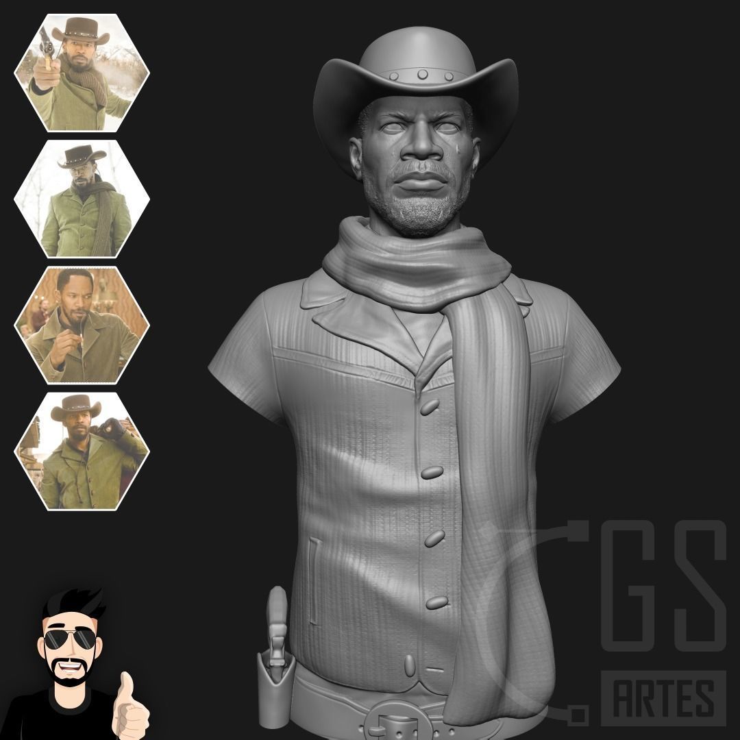 DJANGO UNCHAINED - 3D PRINT 3D print model_10