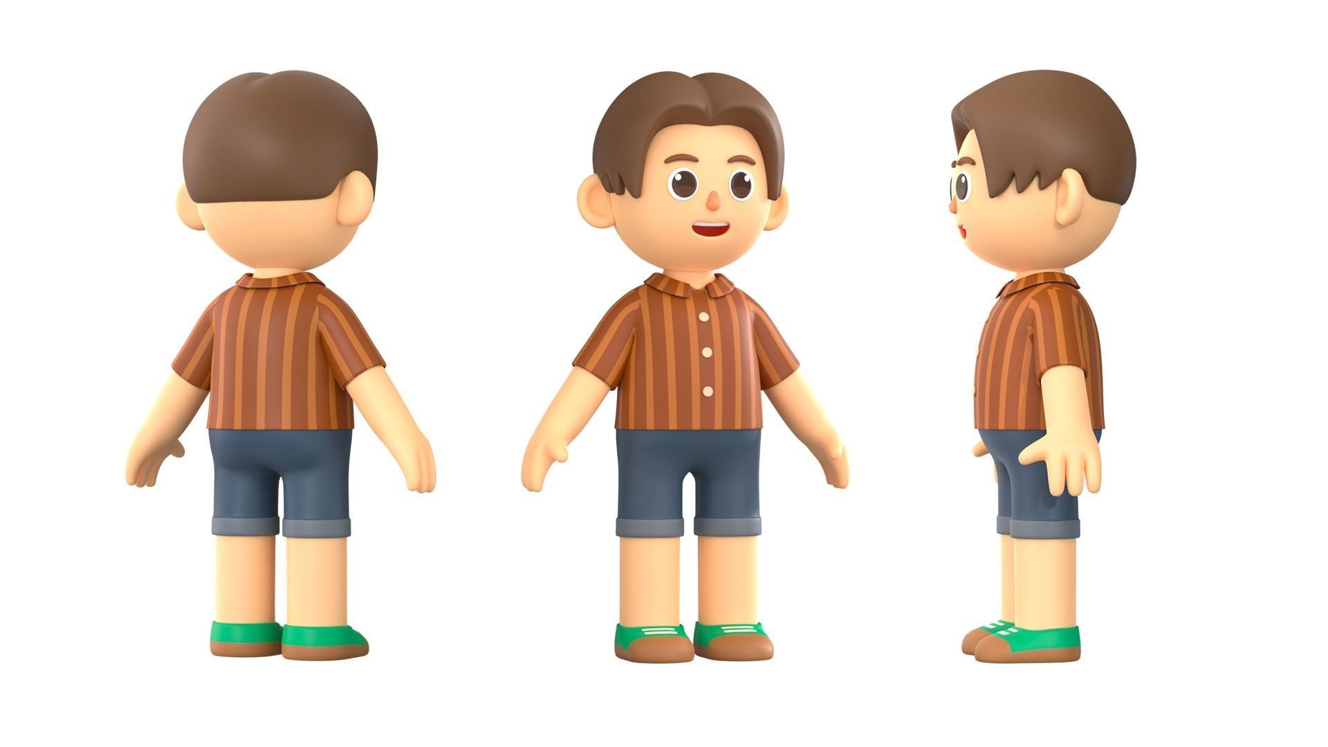 RIGGED CASUAL CHARACTERS 2 - PACK 1 3D model_12