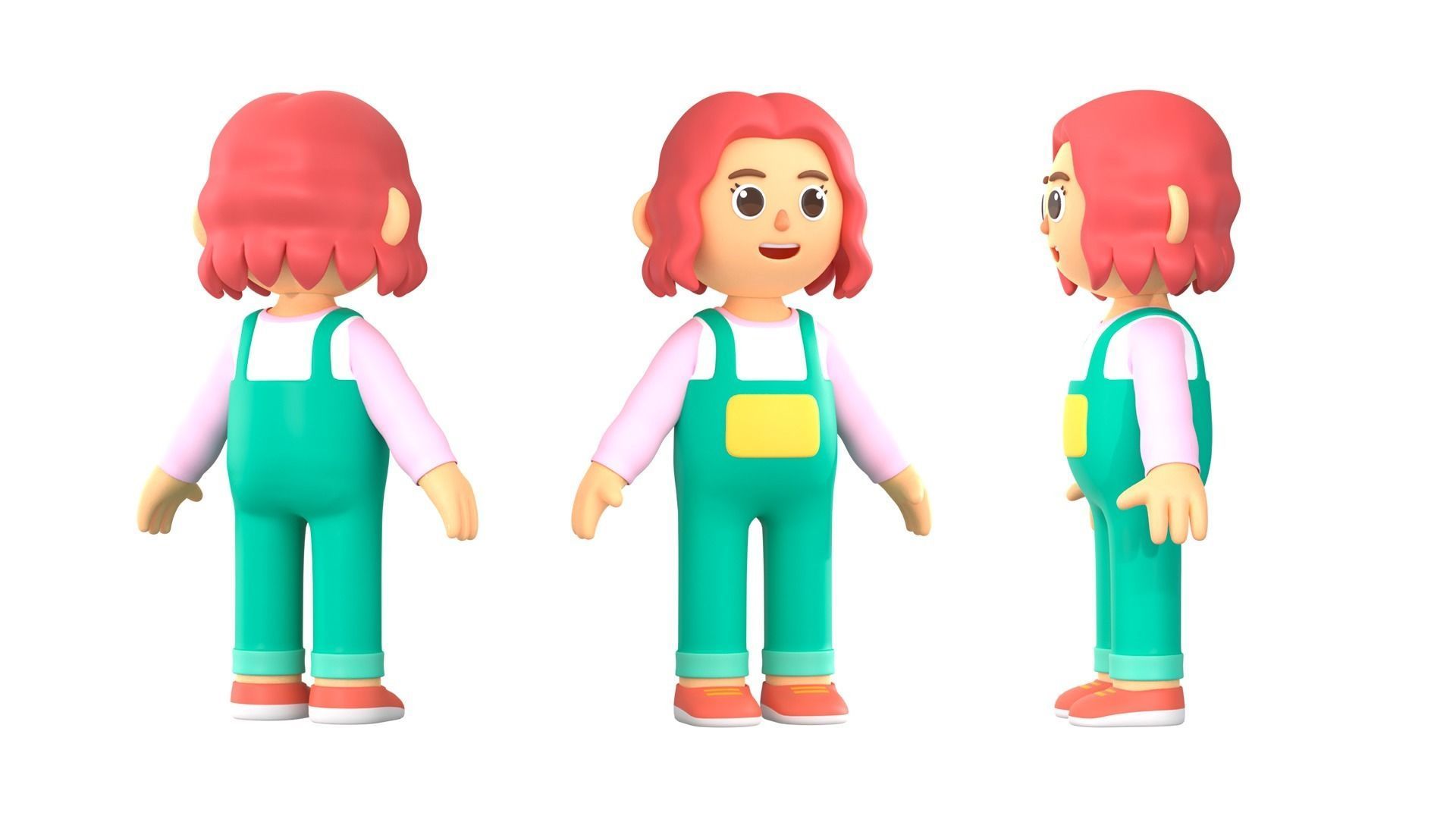 RIGGED CASUAL CHARACTERS 2 - PACK 1 3D model_13