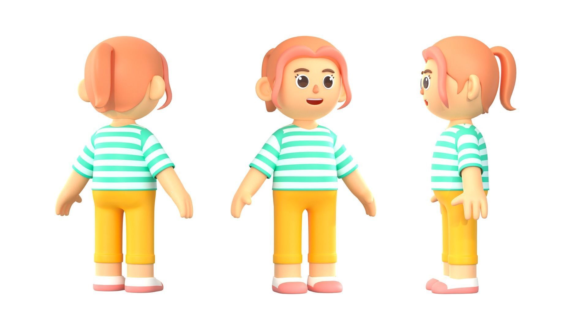 RIGGED CASUAL CHARACTERS 2 - PACK 1 3D model_16