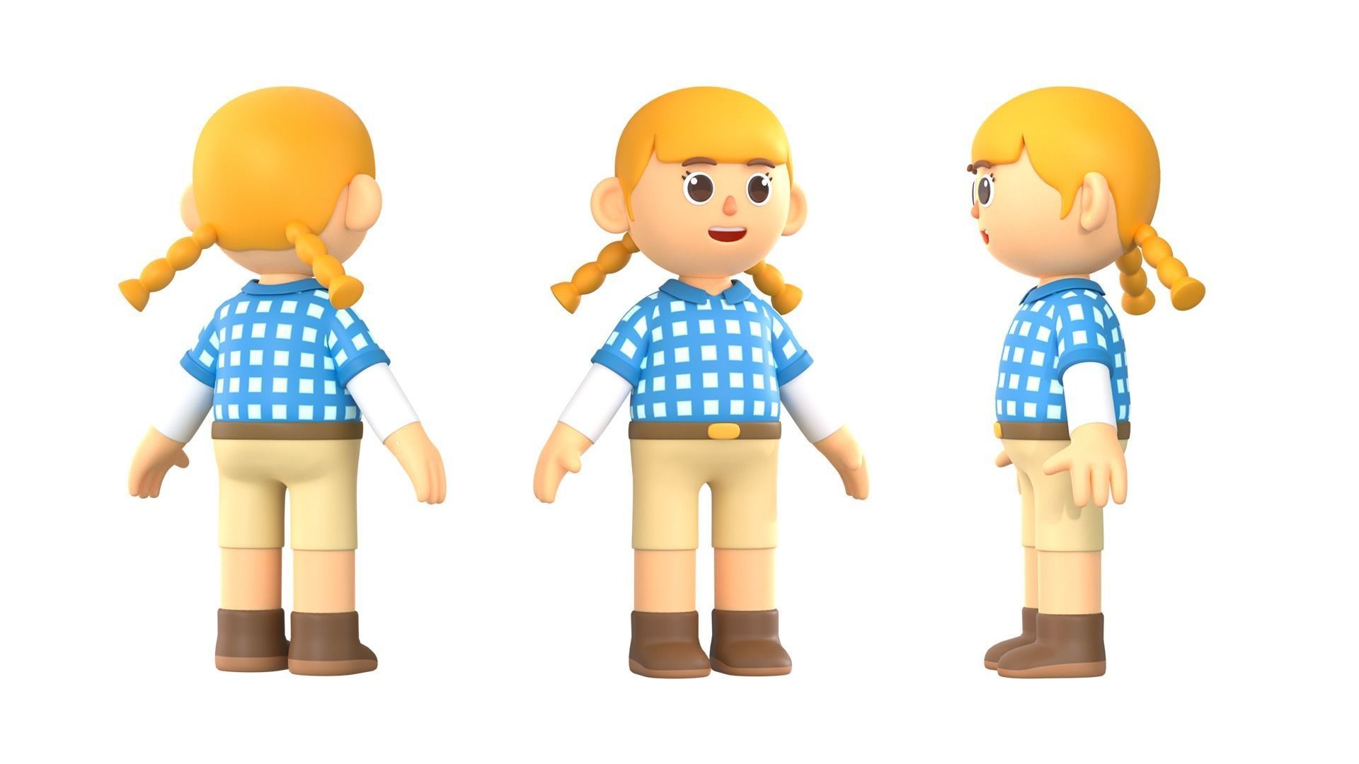 RIGGED CASUAL CHARACTERS 2 - PACK 1 3D model_17