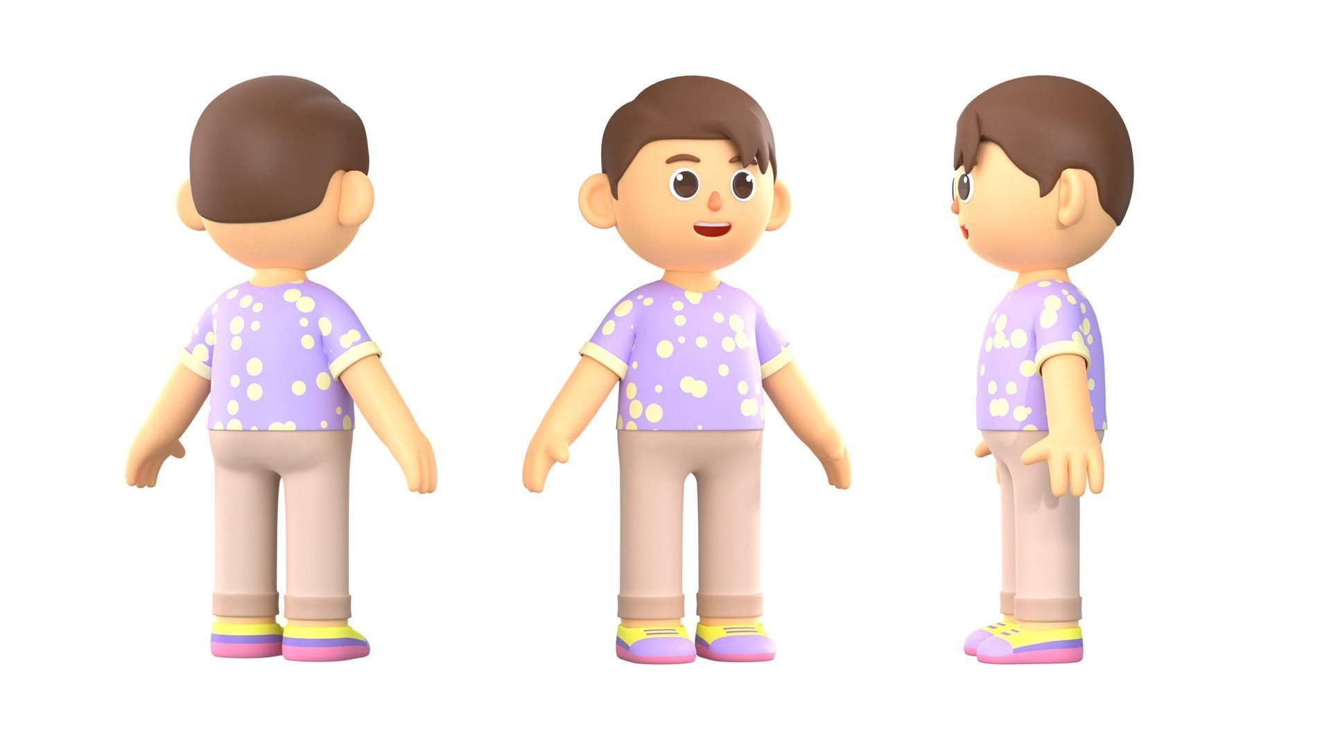RIGGED CASUAL CHARACTERS 2 - PACK 1 3D model_10