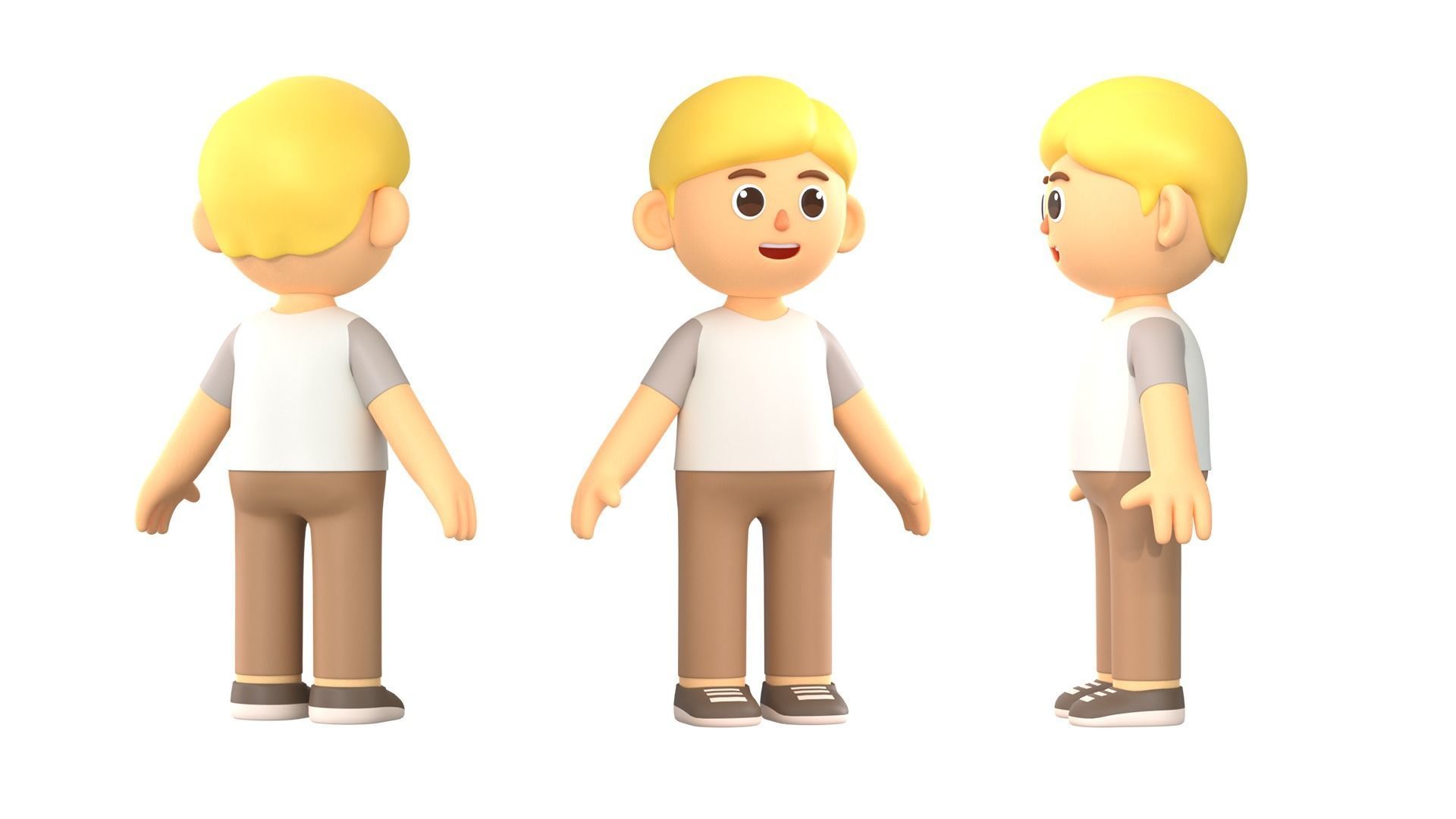 RIGGED CASUAL CHARACTERS 2 - PACK 1 3D model_7