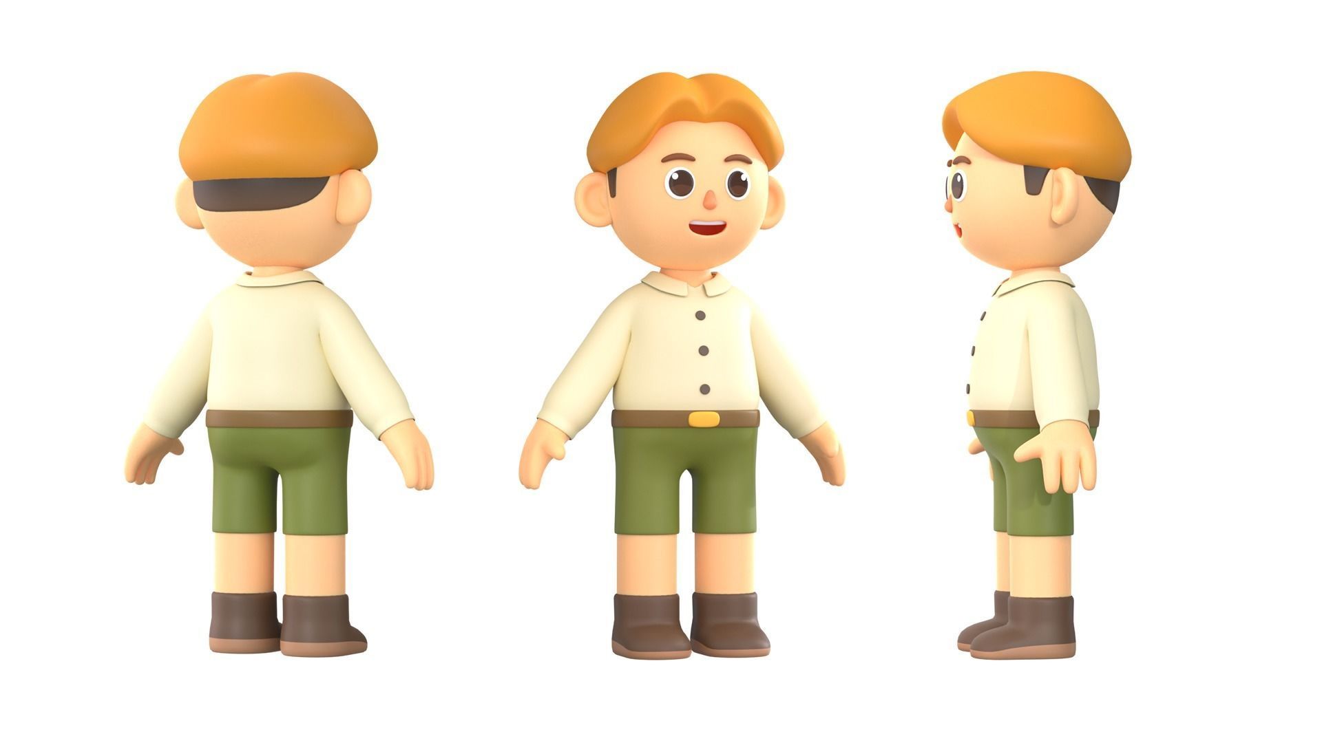 RIGGED CASUAL CHARACTERS 2 - PACK 1 3D model_9