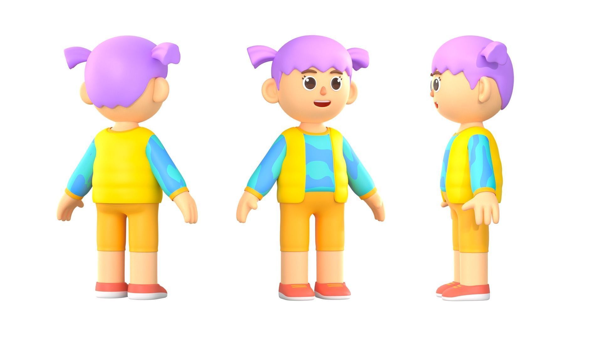 RIGGED CASUAL CHARACTERS 2 - PACK 2 3D model_14