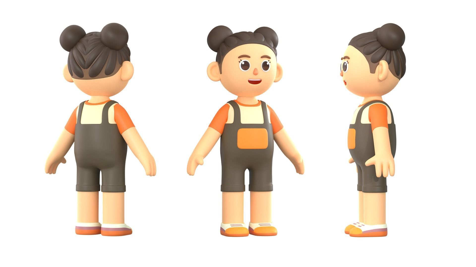 RIGGED CASUAL CHARACTERS 2 - PACK 2 3D model_17