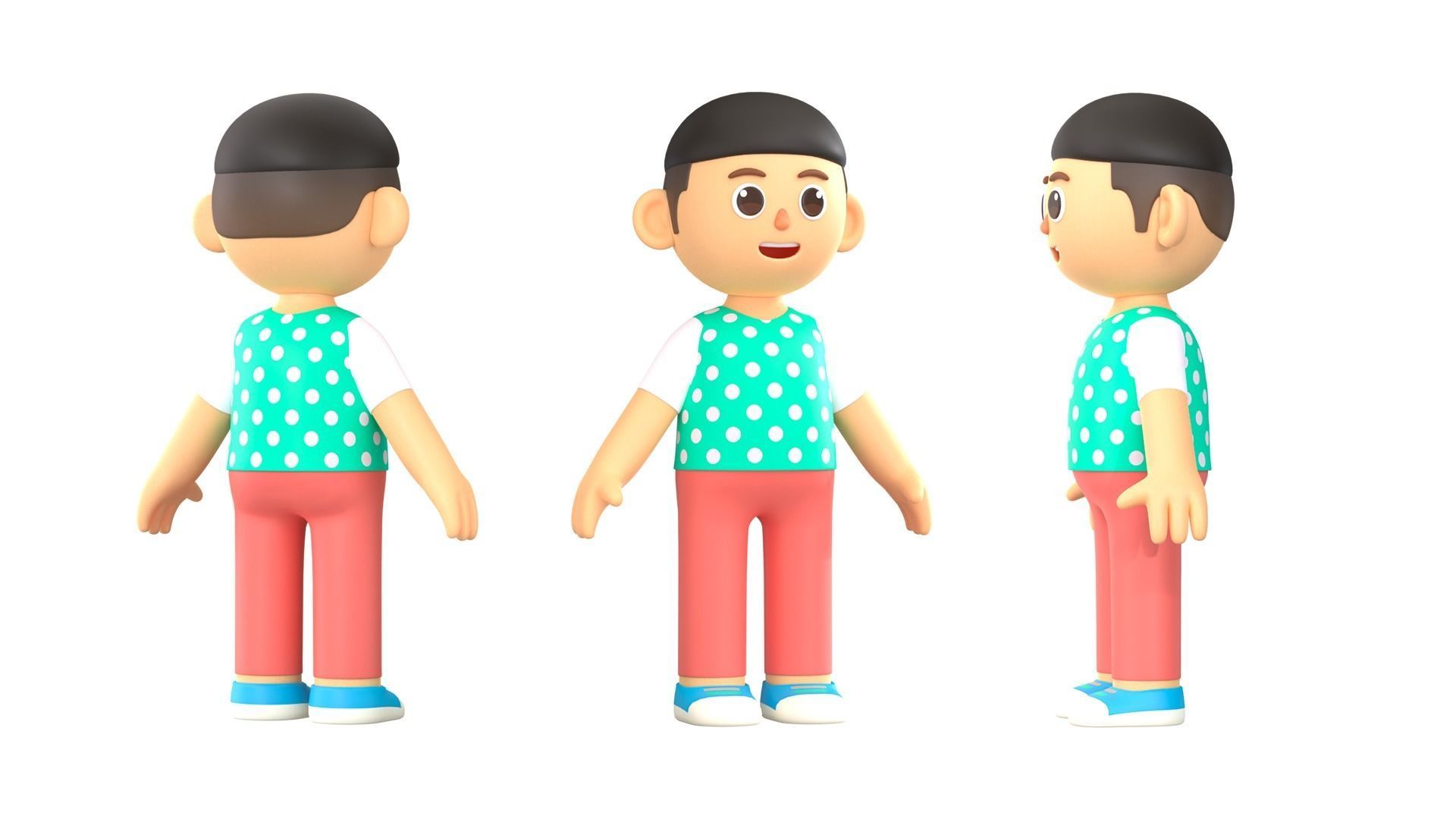 RIGGED CASUAL CHARACTERS 2 - PACK 2 3D model_7