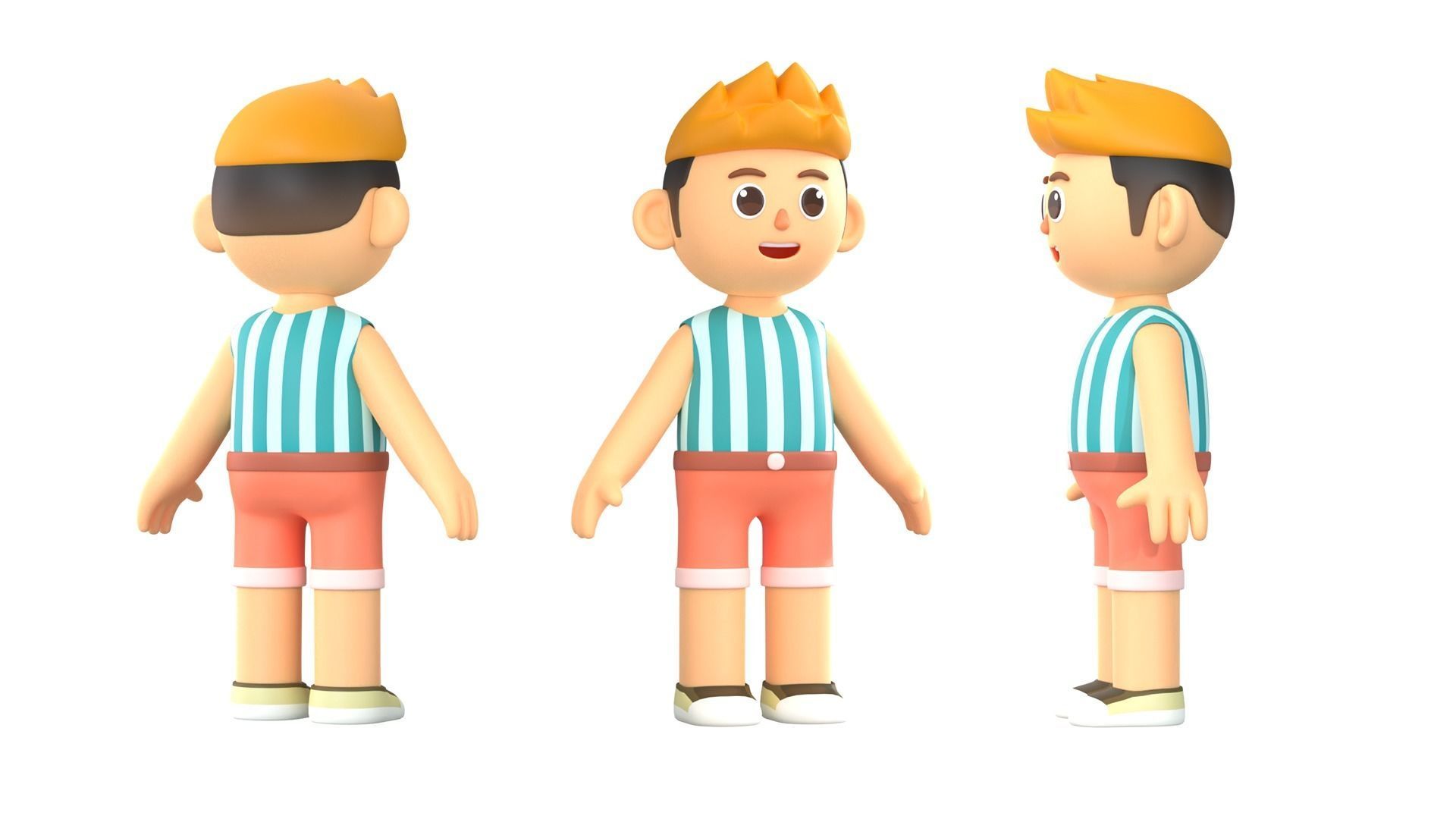 RIGGED CASUAL CHARACTERS 2 - PACK 2 3D model_11