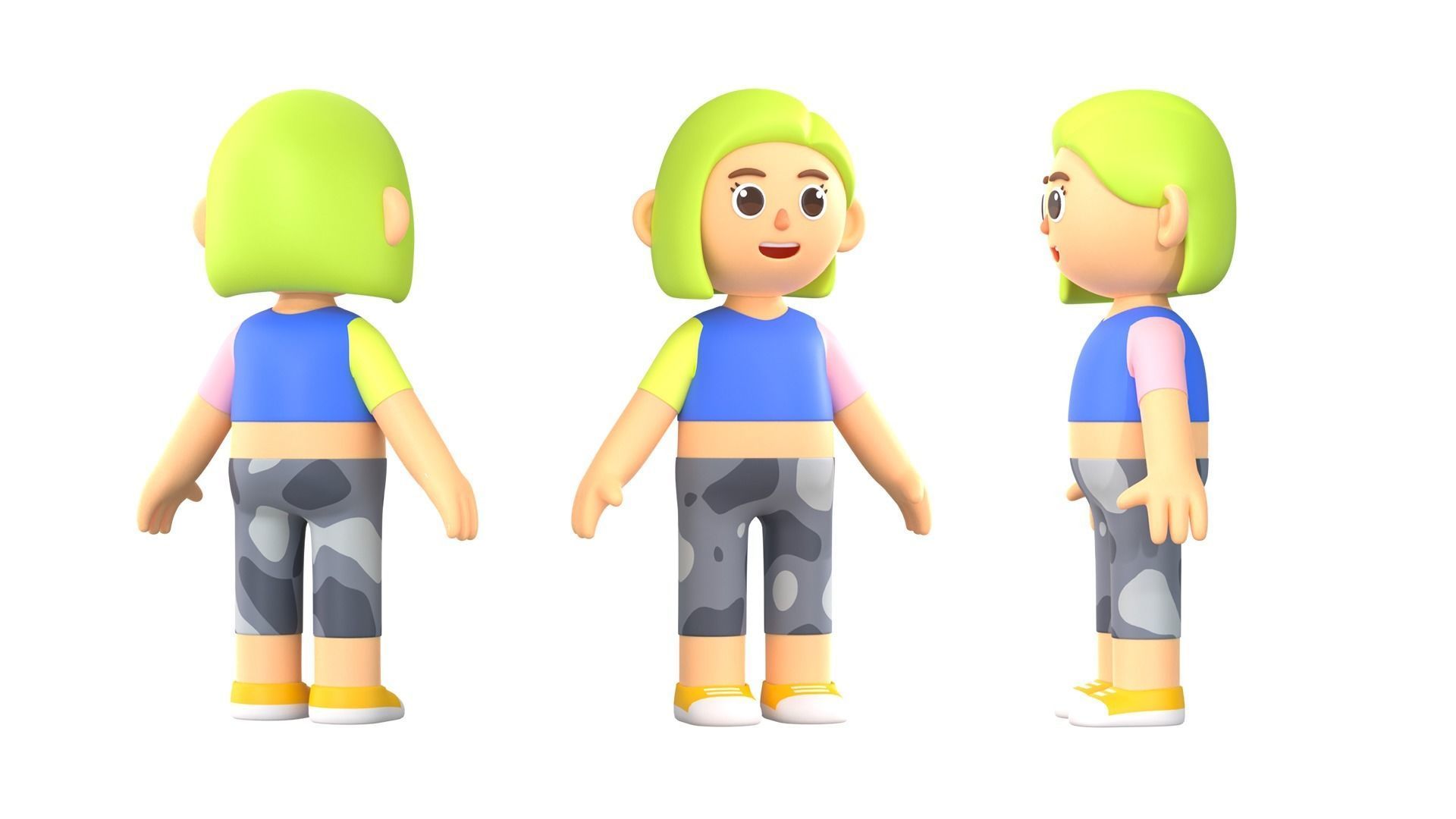 RIGGED CASUAL CHARACTERS 2 - PACK 2 3D model_15