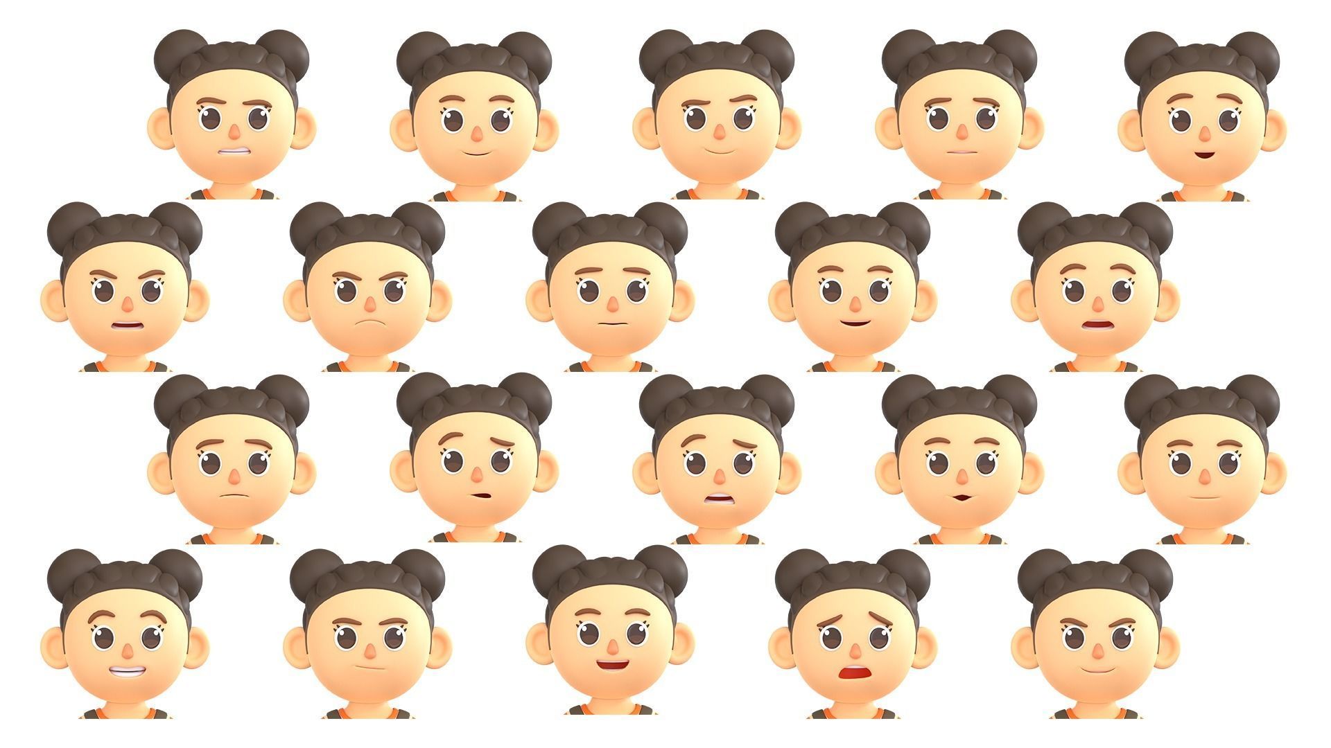 RIGGED CASUAL CHARACTERS 2 - PACK 2 3D model_5