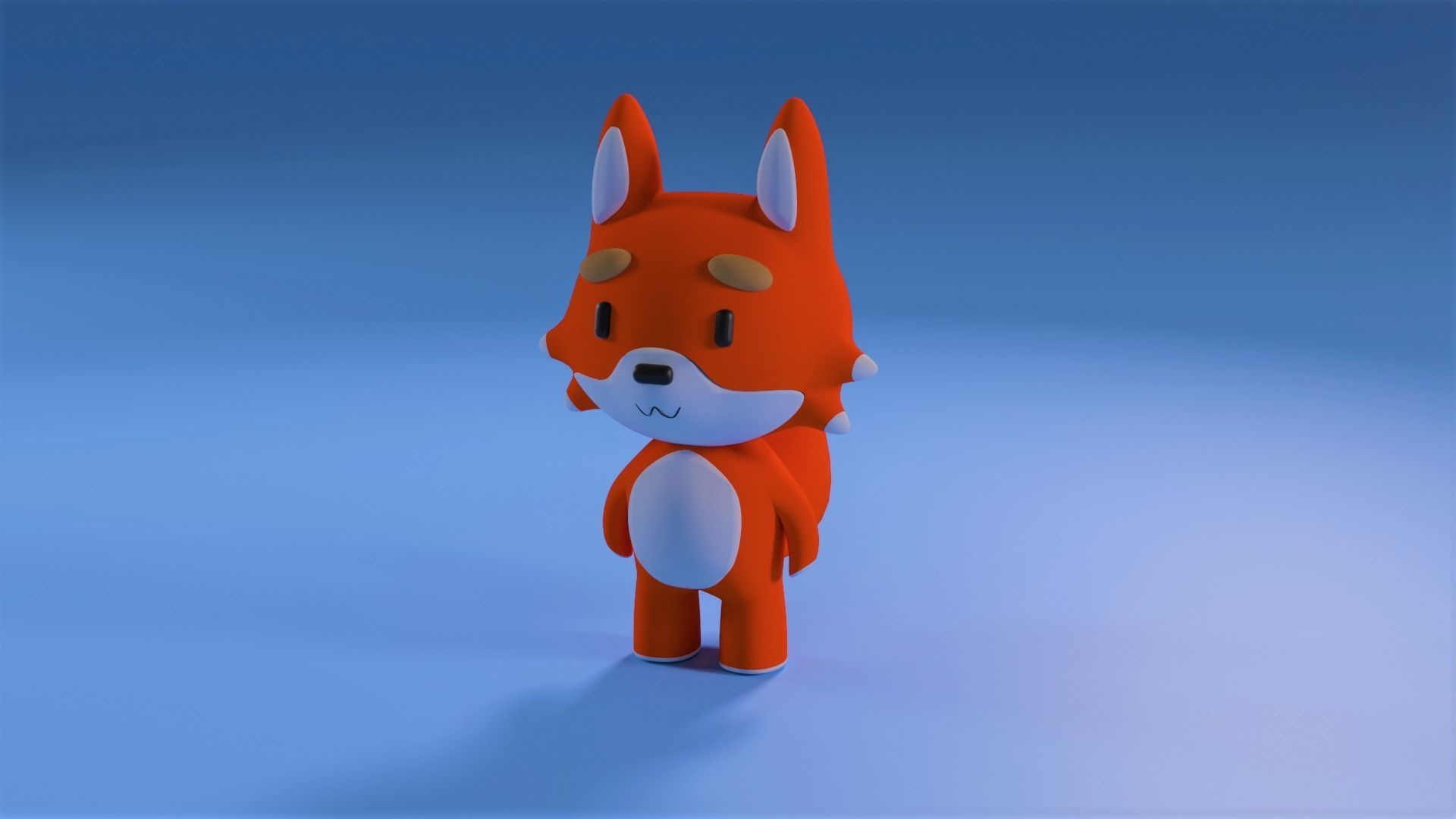 Cute Fox 3D model_3