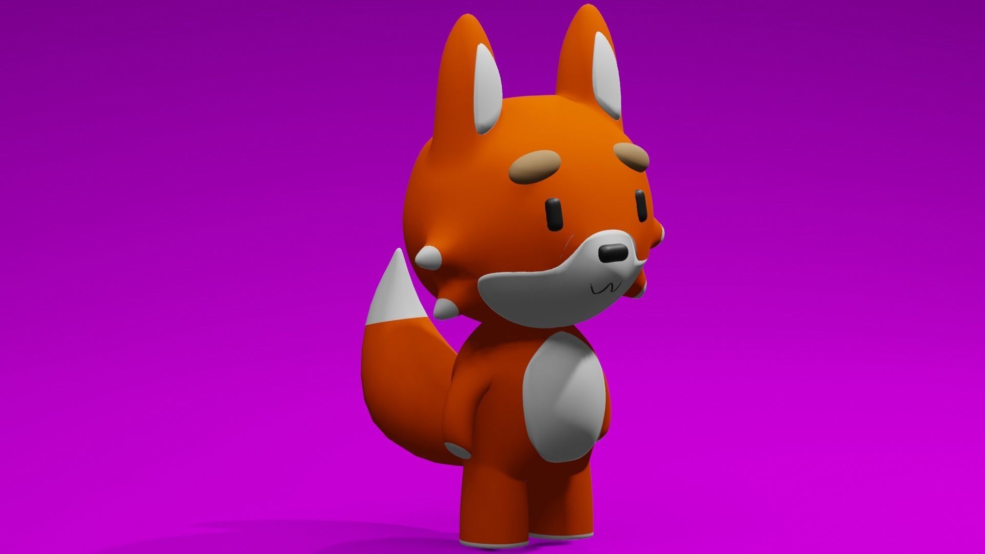 Cute Fox 3D model_7