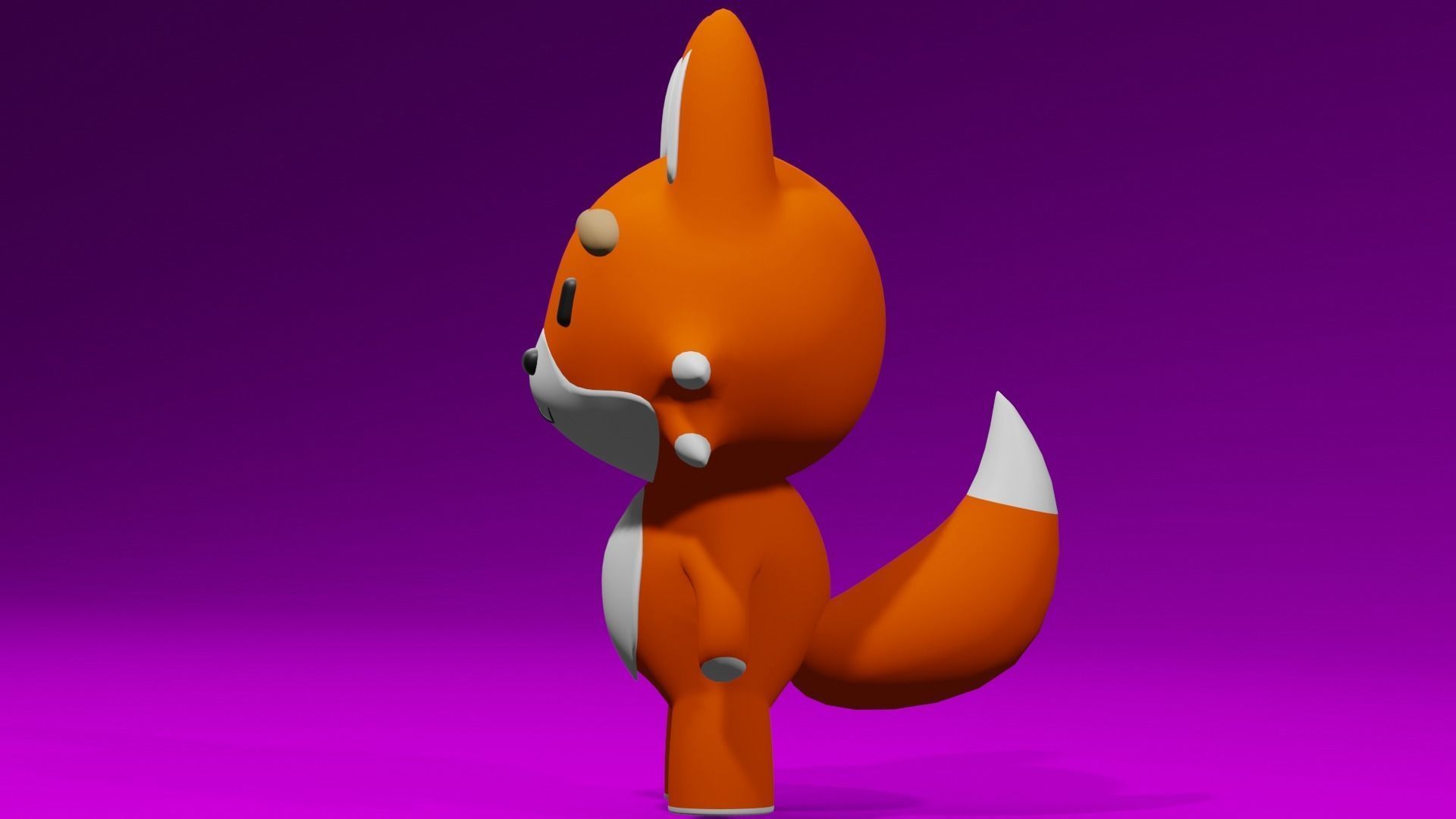 Cute Fox 3D model_8