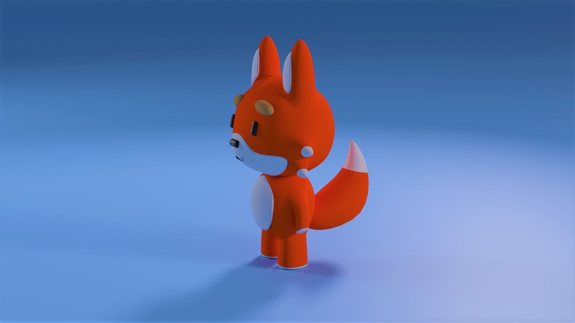 Cute Fox 3D model_5