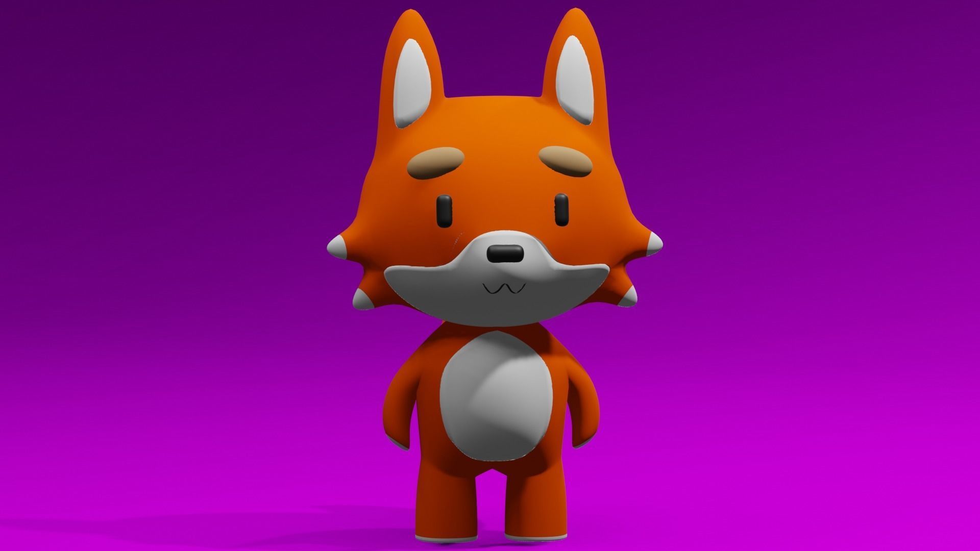 Cute Fox 3D model_6