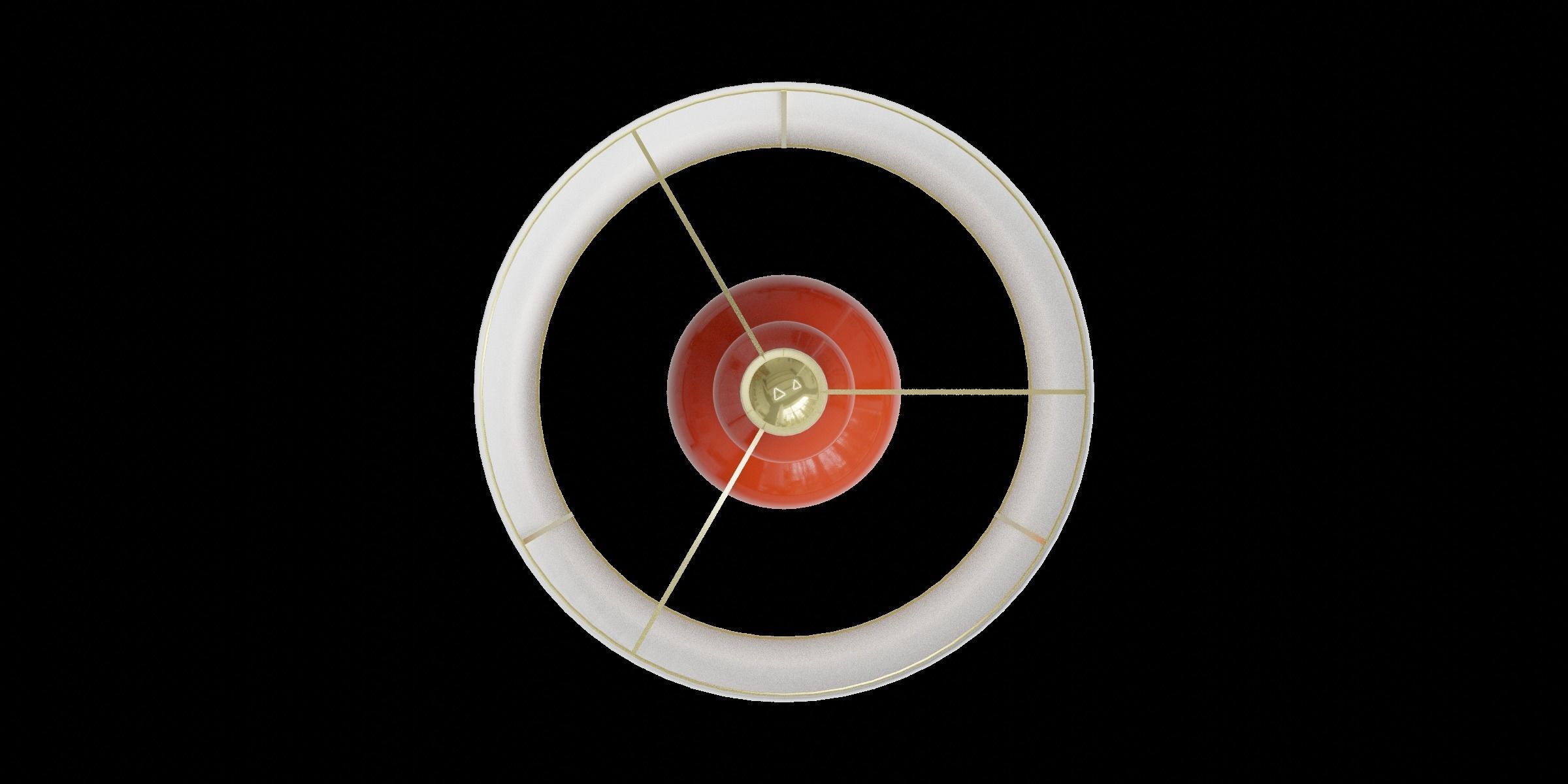 Mini Glass Table Lamp Sunset Orange Low-poly 3D model_5