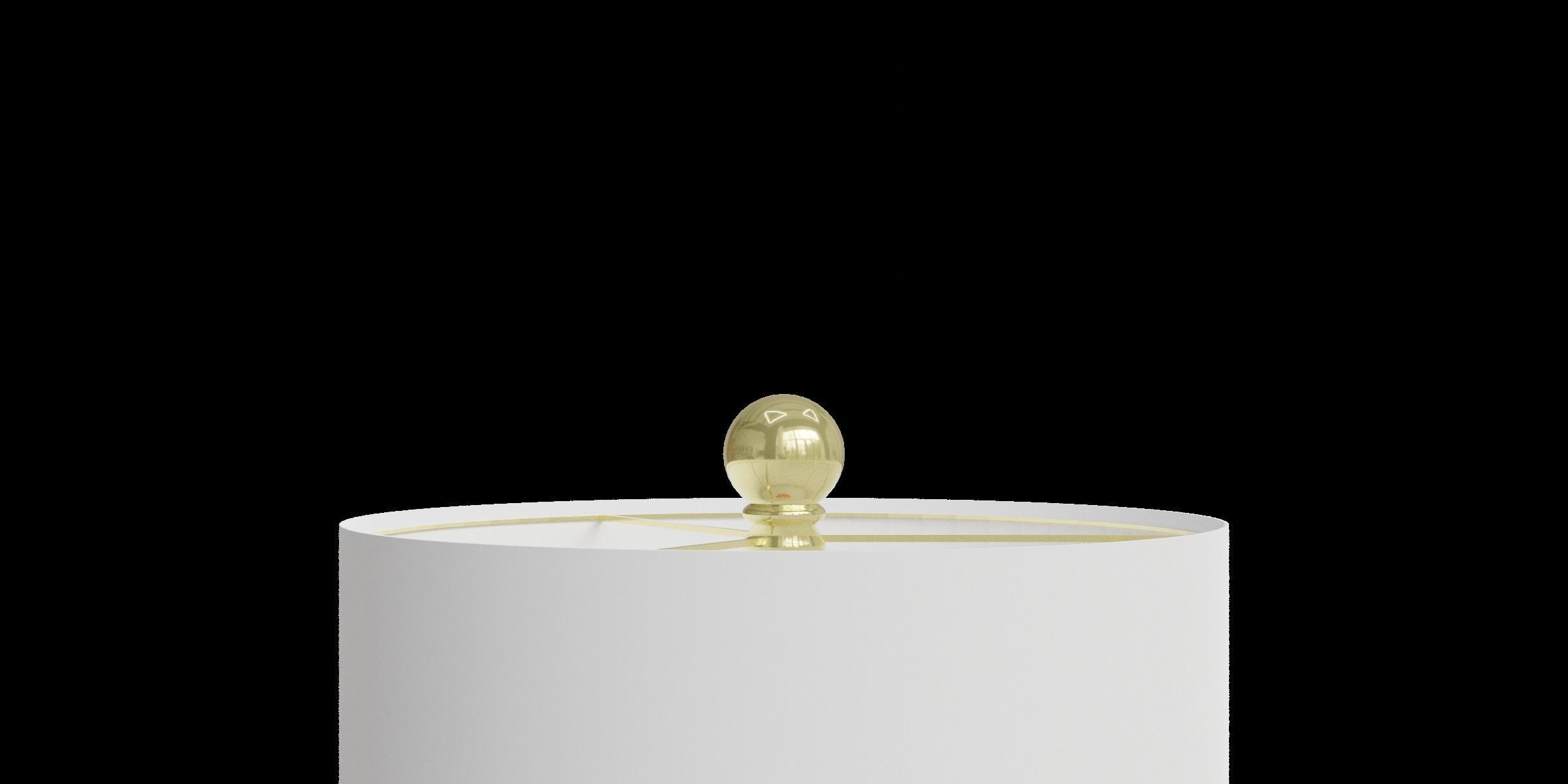 Mini Glass Table Lamp Sunset Orange Low-poly 3D model_7