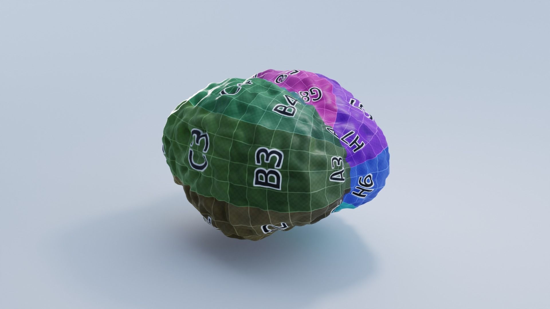 Brain Low-poly 3D model_7